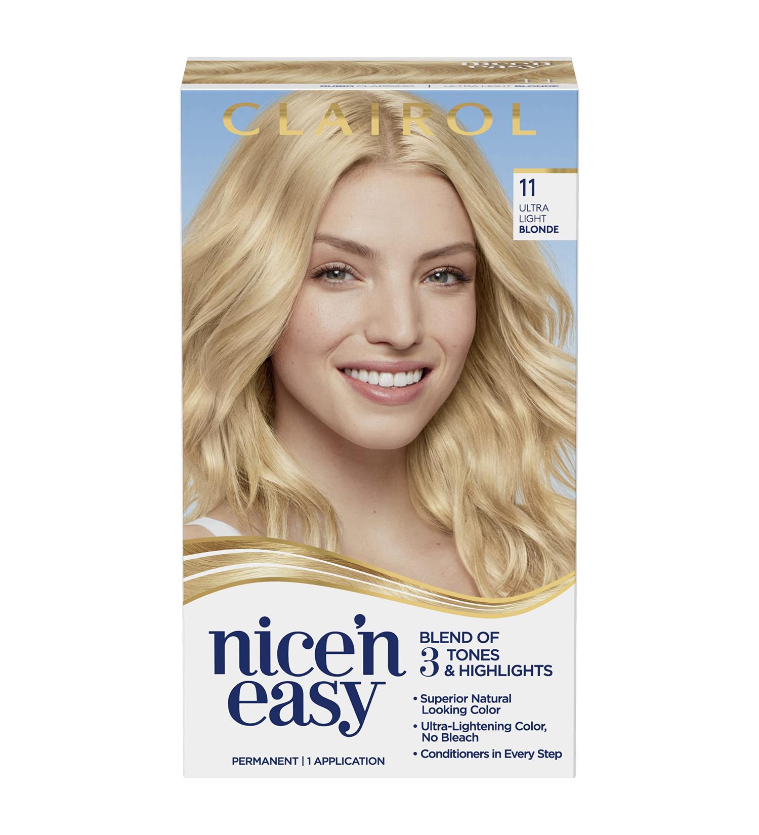 Clairol Nice'n Easy 11 Ultra Light Blonde Permanent Hair Dye - 6.26 Fl Oz (Pack of 1) - Buy Online on GoSupps.com