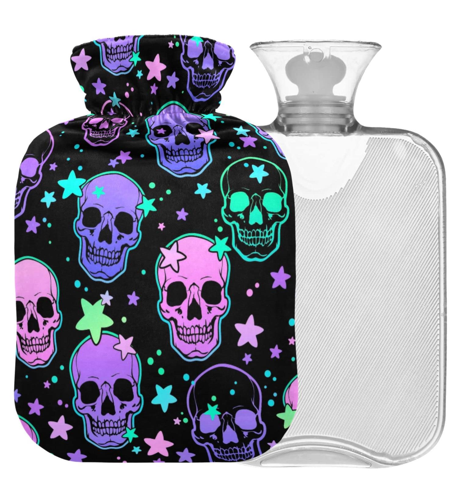 Shop Naanle Bright Human Skulls Hot Water Bottle | 2L Heat & Cold Therapy for Pain Relief - Buy Online on GoSupps.com