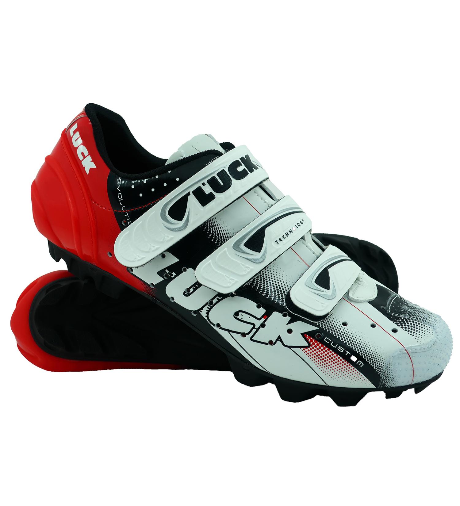 Luck Extreme MTB Bike Shoe - Carbon Sole Seamless Microfiber Breathable & Durable - Size 43 EU Red | International Shipping - Buy Online on GoSupps.com