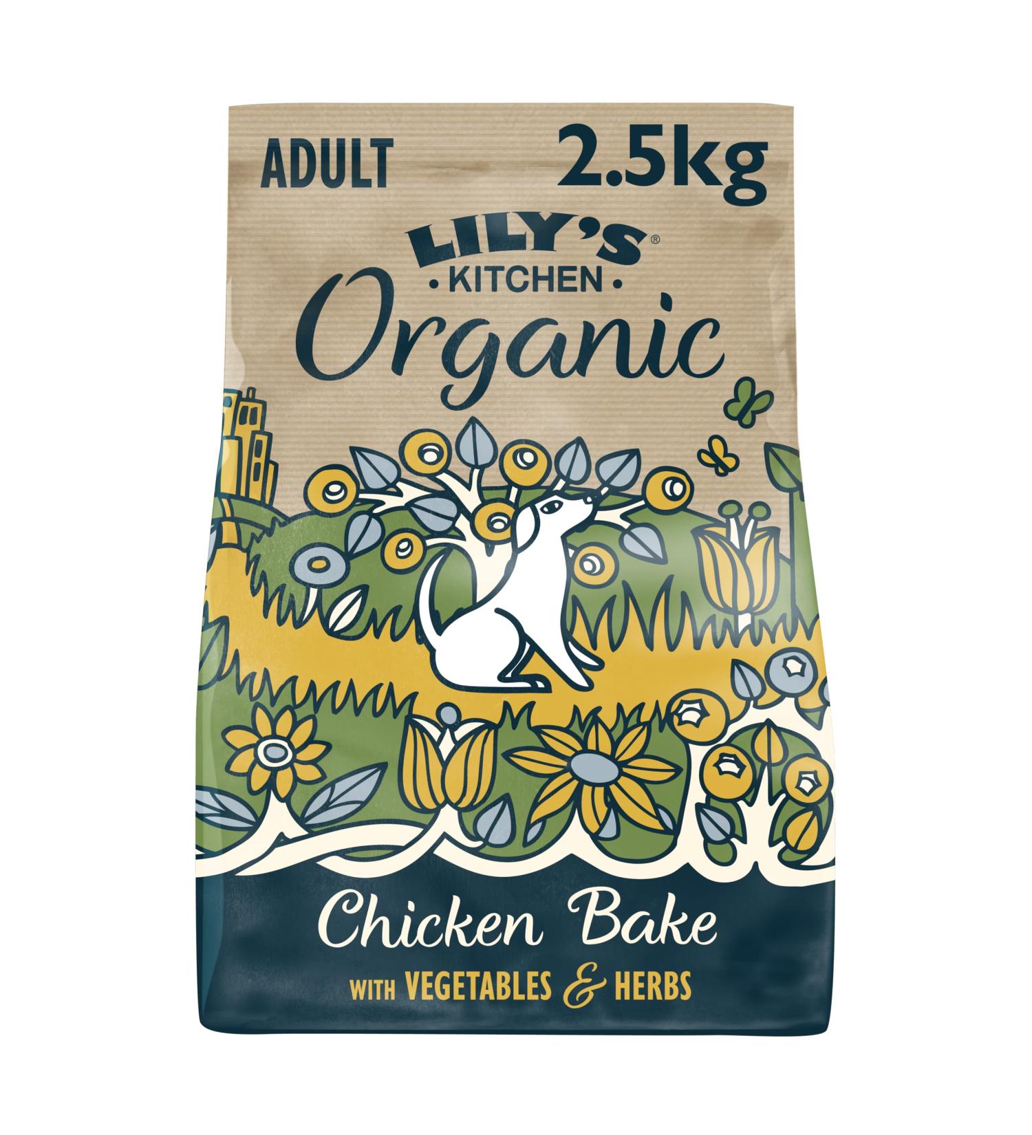 Buy Lily's Kitchen Organic Chicken Meal for Adult Dogs - Complete Dry Food 2.5kg & 625g (Pack of 4) | Best Quality Pet Food International Shipping - Buy Online on GoSupps.com