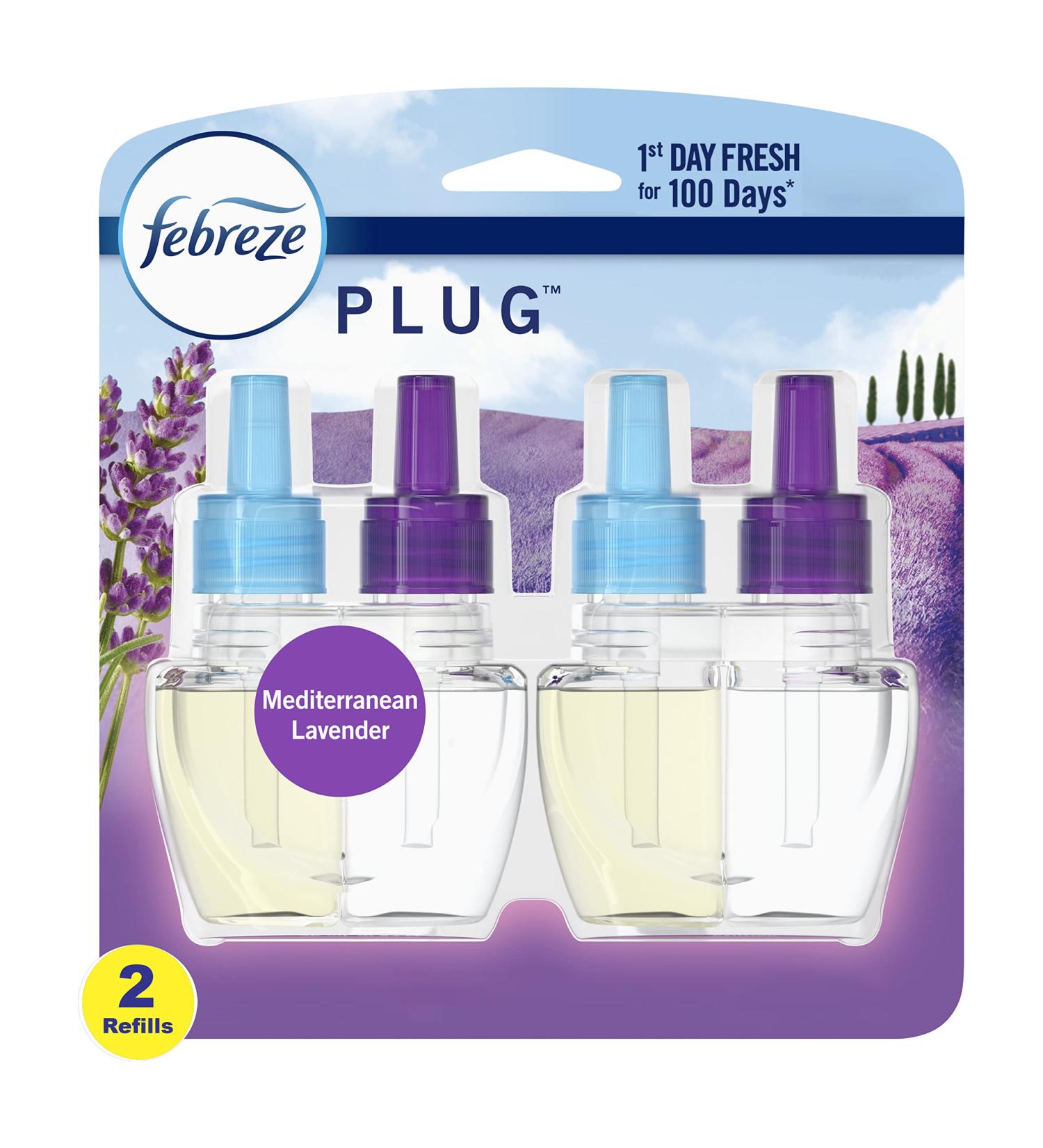 Febreze Fade Defy PLUG Mediterranean Lavender Air Freshener Refill, 0.88 Fl Oz (Pack of 2) - Buy Online on GoSupps.com