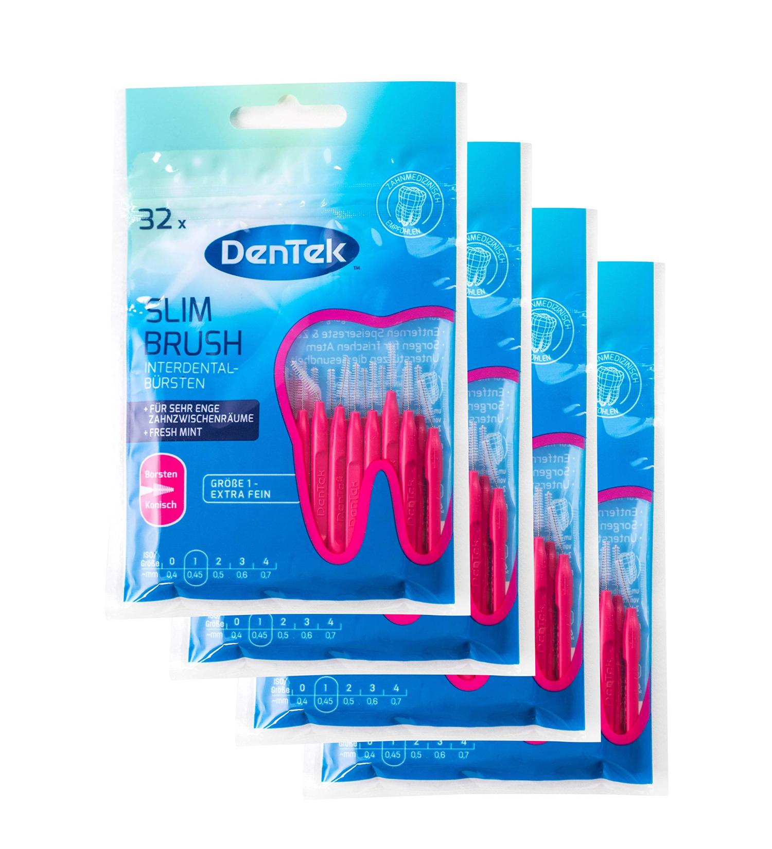 4x Interdental brushes-32 pcs extra fine DenTek 2-3 mm - Slim Brush value pack