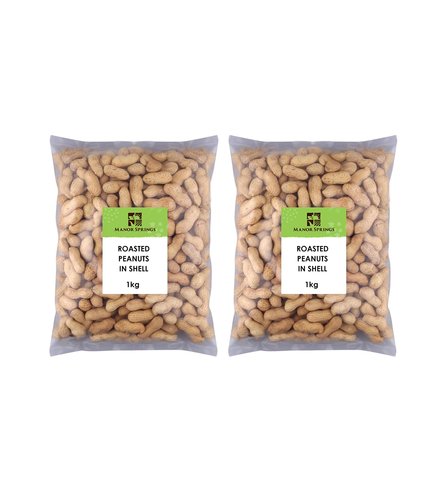 Roasted Peanuts in Shell (Monkey Nuts) 2kg by Manor Springs - Buy Online on GoSupps.com