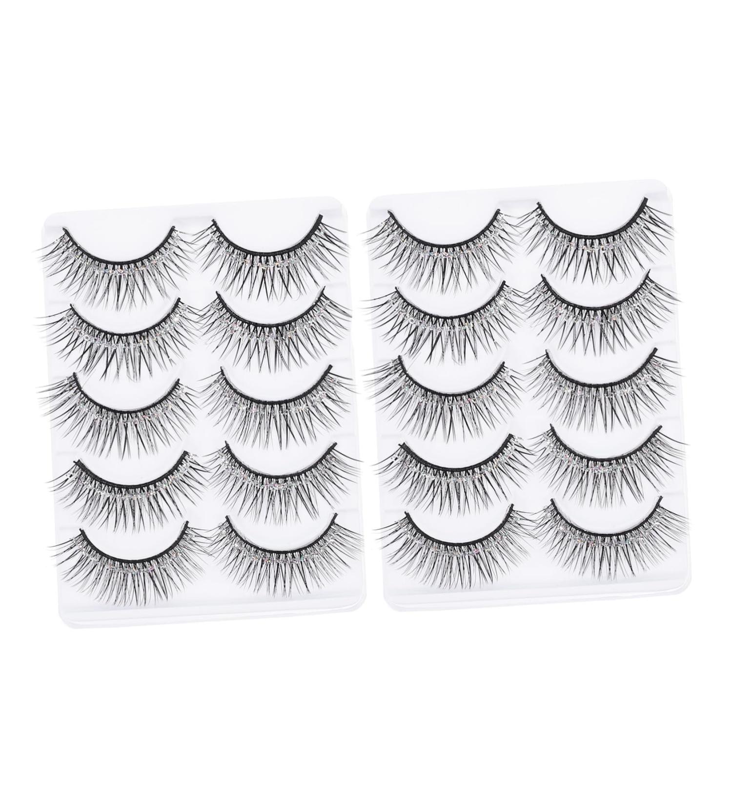 POPETPOP 10 Pairs Eyelashes Natural Eye Lashes Fluffy Eyeslash Long Extension Eyeslash Christmas Eye Lashes Halloween Makeup Supplies Reusable Lashes Makeup Lash Fiber 3d Nude Makeup - Buy Online on GoSupps.com