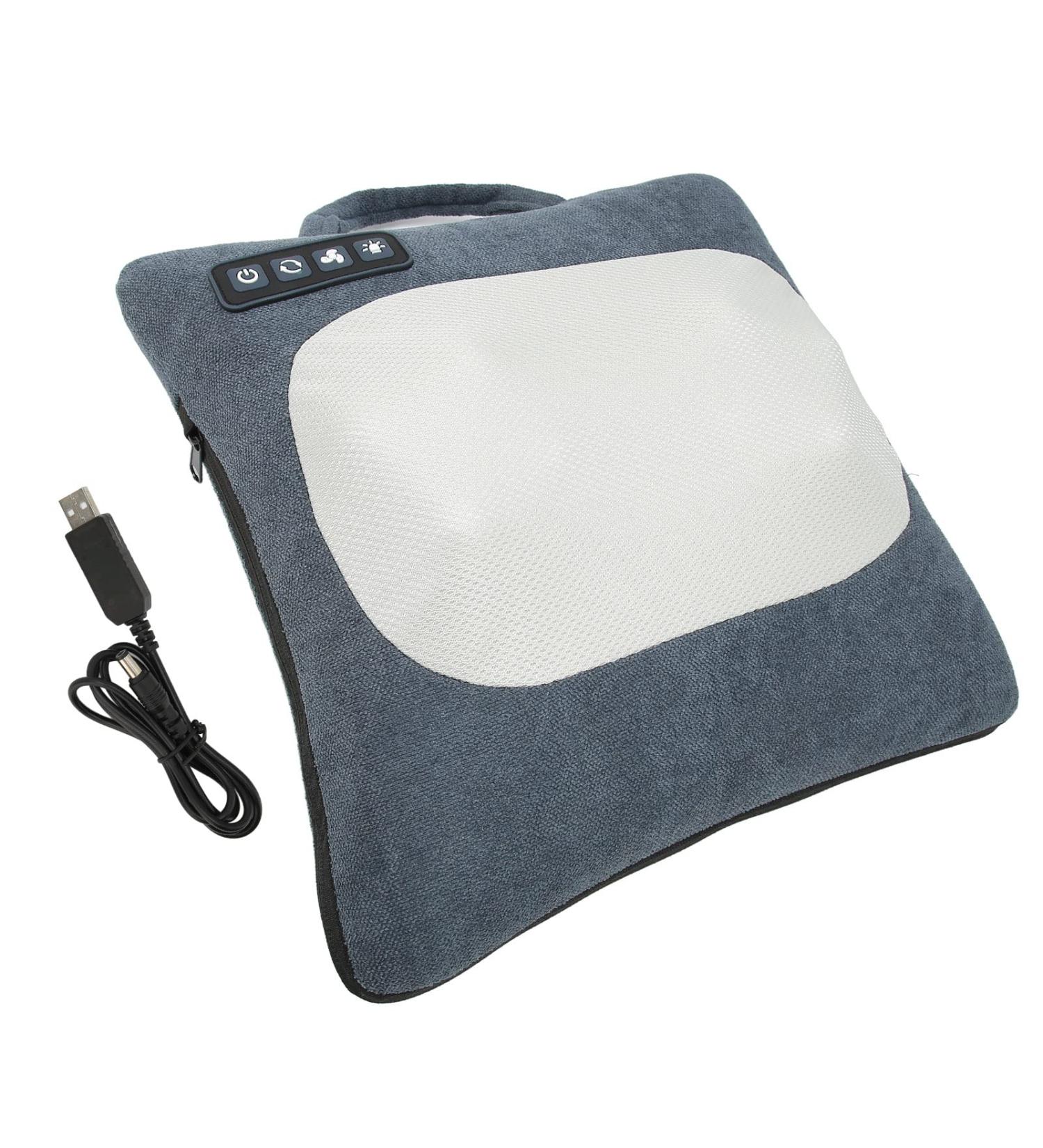 Buy Blue Massage Cushions for Neck & Waist Relief | 3 Modes Hot Compression & Vibration | Electric Neck & Shoulder Pillows for Back Pain Relief - Buy Online on GoSupps.com