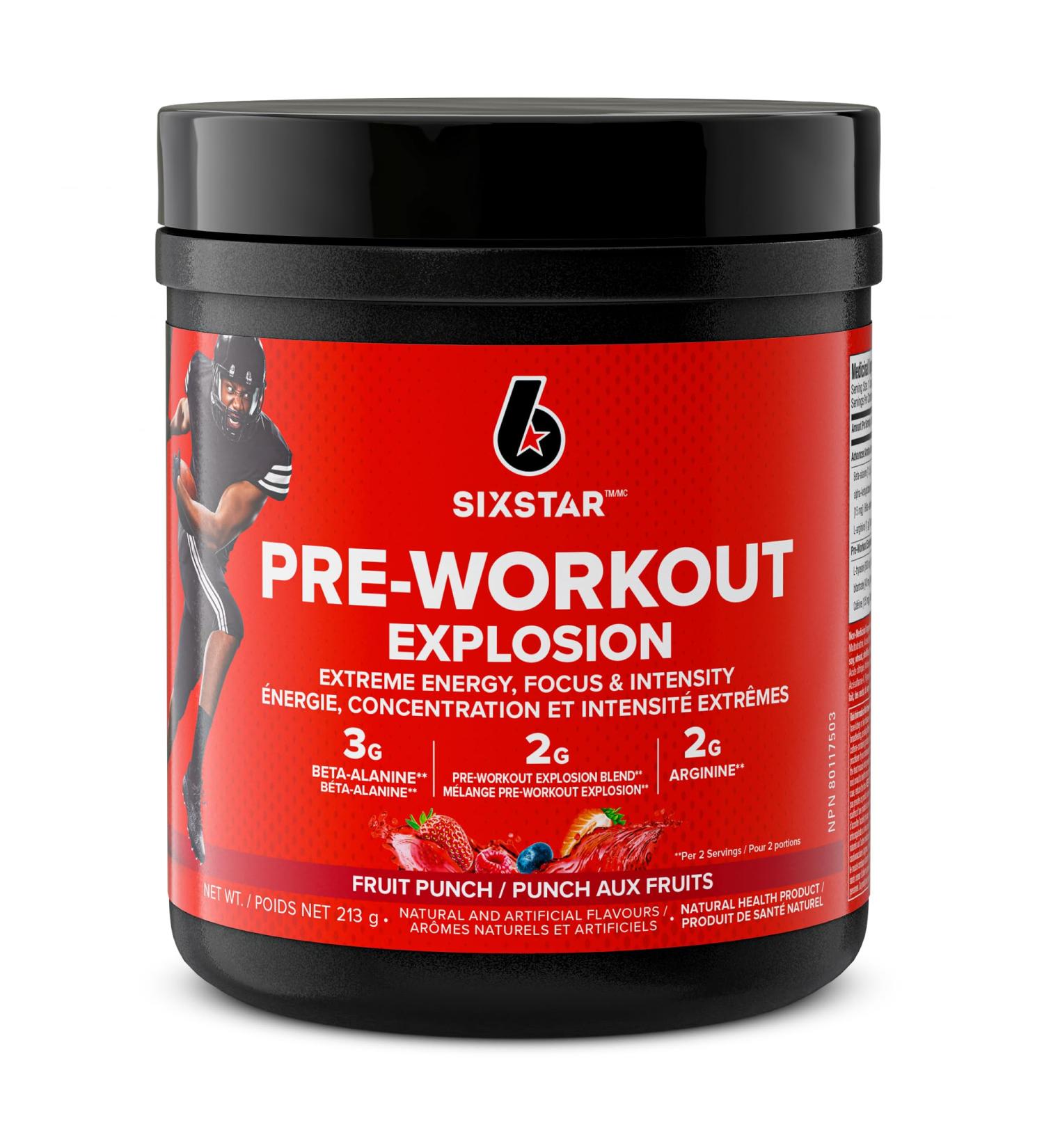 Six Star Pre Workout Six Star Preworkout Explosion Pre Workout Powder for Men & Women with Creatine Monohydrate & Beta Alanine for Energy Focus and Intensity Energy Powder Fruit Punch (30 Servings) Fruit Punch 30 Servings (Pack of 1) - Buy Online on GoSupps.com