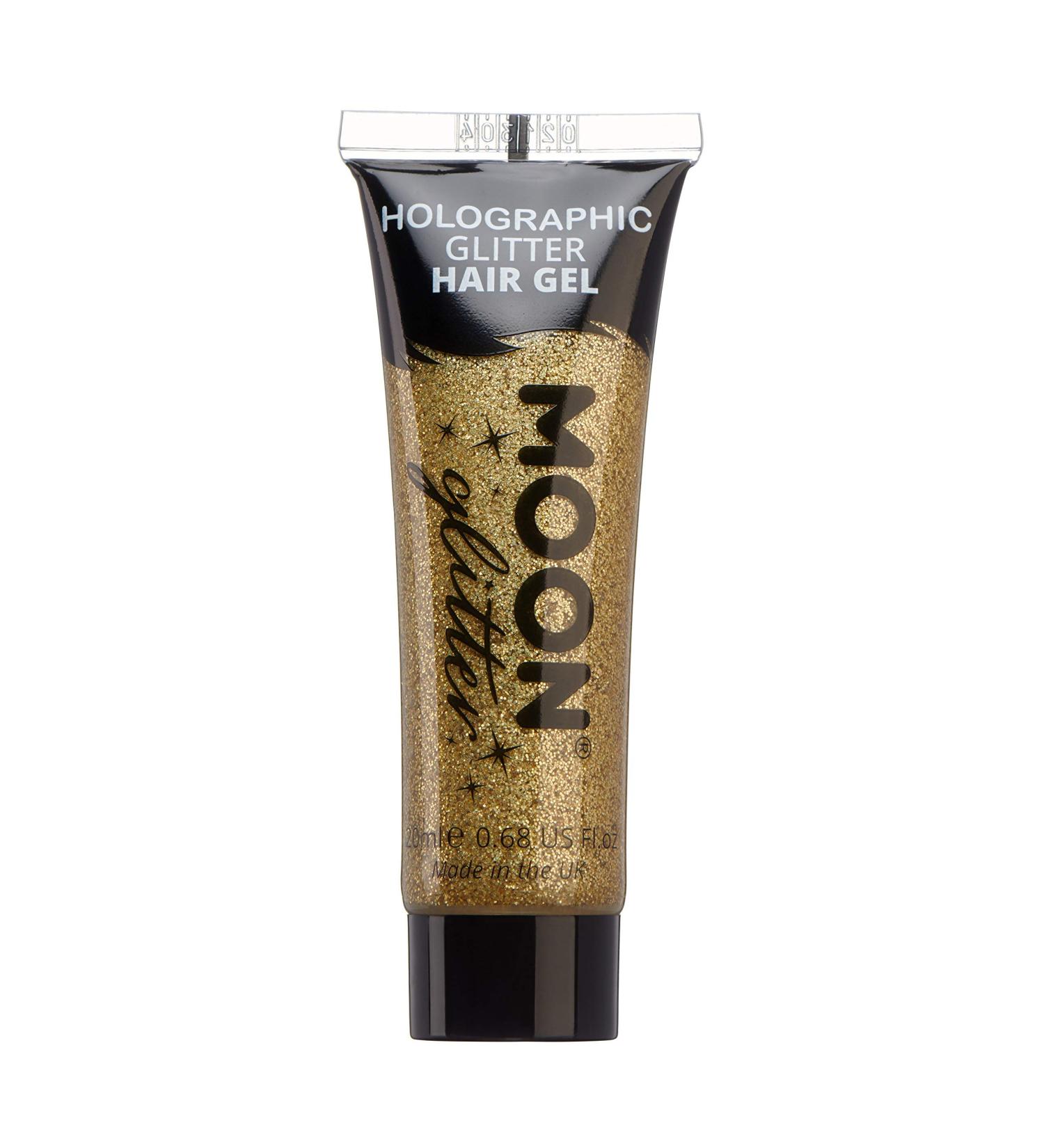Buy Moon Glitter Holographic Gold Hair Gel | Sparkling Glitter Hair Styling Gel for Festive Looks - Buy Online on GoSupps.com