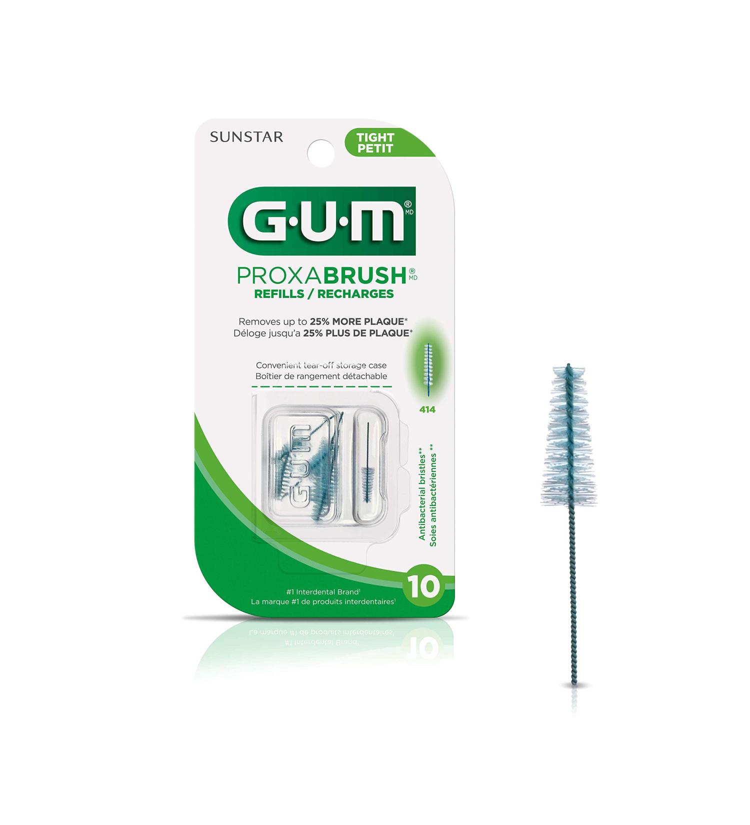 GUM Refill (tapered) Narrow with antibacterial bristles 1 pack of 10 414DZ Narrow 10 count (Pack of 1) - Buy Online on GoSupps.com