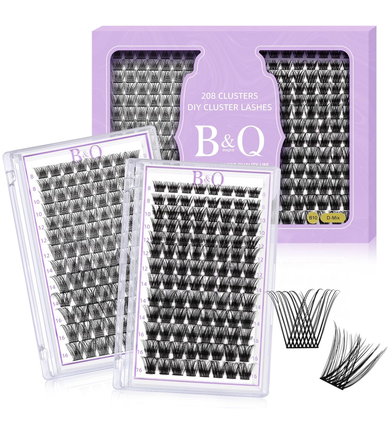 208 PCS D Curl Cluster and Individual Lash Extensions Kit - DIY Lash Clusters with Soft Comfortable Band - B01+B10 Lash Extensions 8-16mm - Volume Wispy False Lashes (Pack of 1) - Buy Online on GoSupps.com