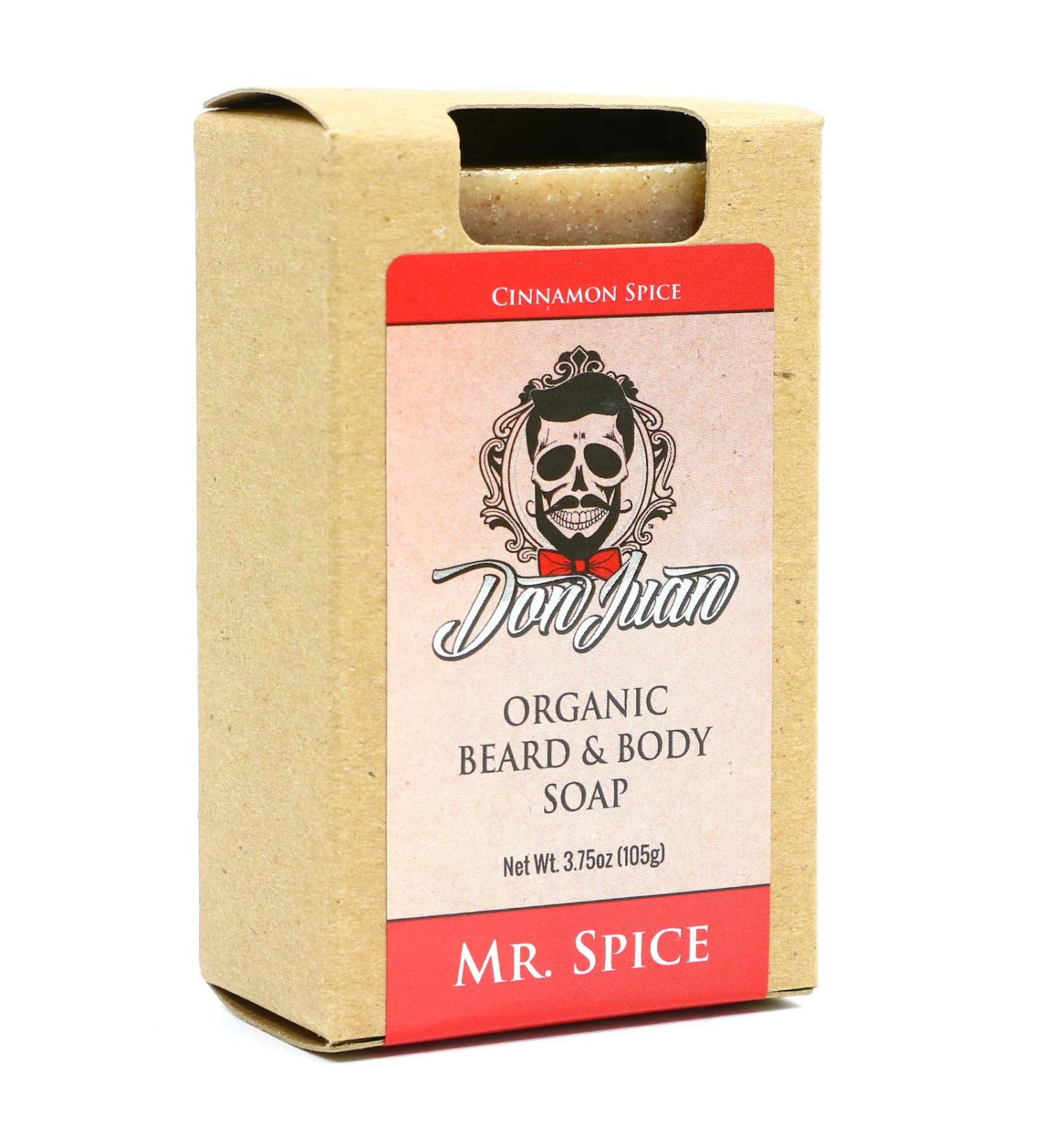 Buy Don Juan Mr. Spice Organic Beard Face Soap Bar - 3.75 Oz | Premium Natural Grooming for Men - International Shipping Available - Buy Online on GoSupps.com
