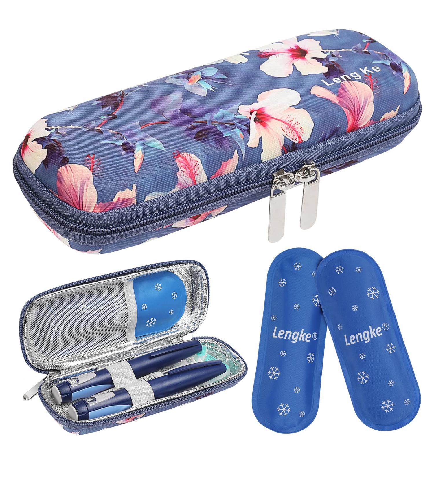 Bomkee Insulin Pen Bag Insulin Cooling Medication Bag for Diabetes with 2 Cooling Packs | Travel Friendly & Stylish - Buy Online on GoSupps.com