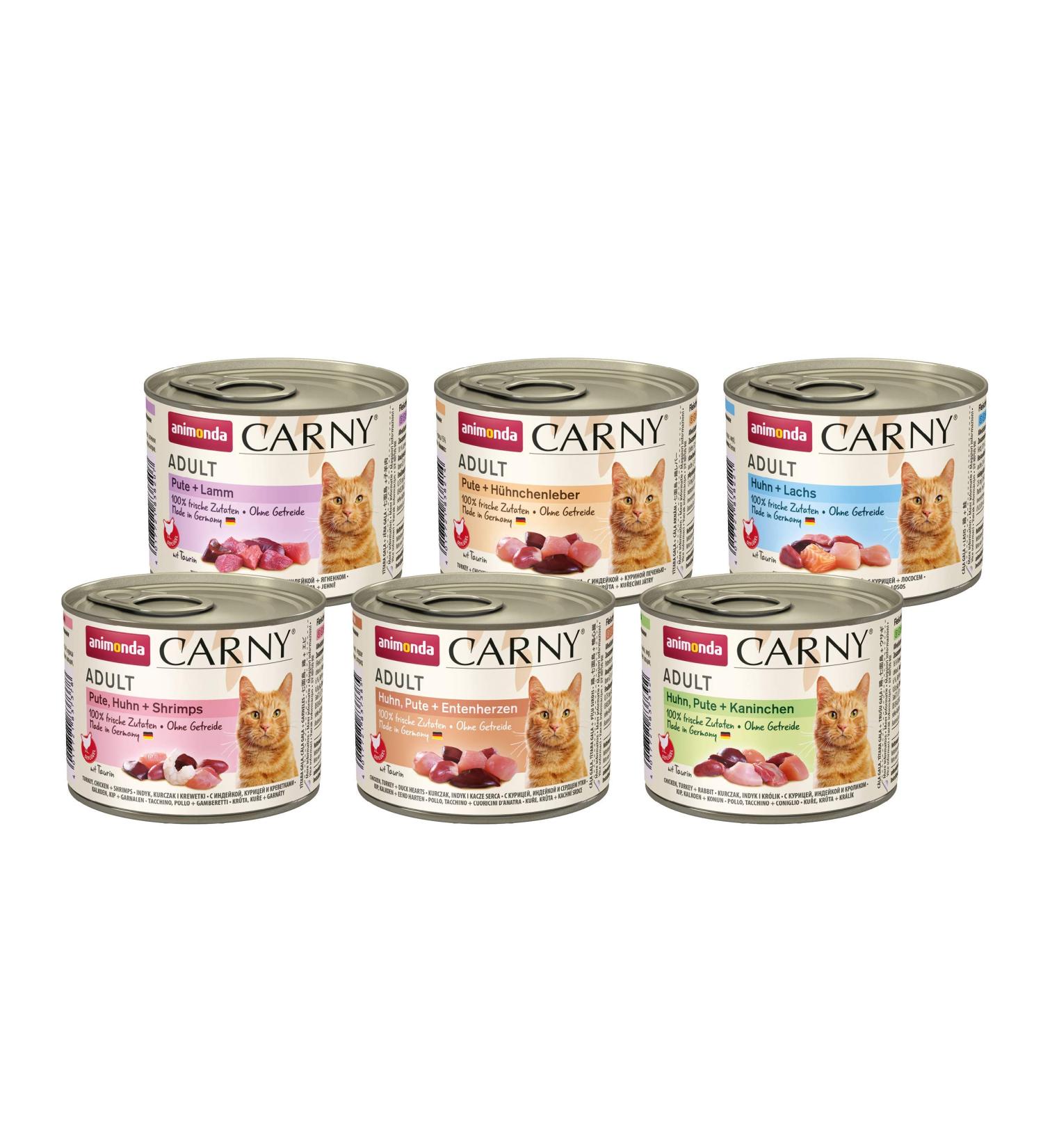 Animonda carny adult cat food wet food for adult cats poultry variation 6 x 200 g poultry variation 200 g (6 Pack)