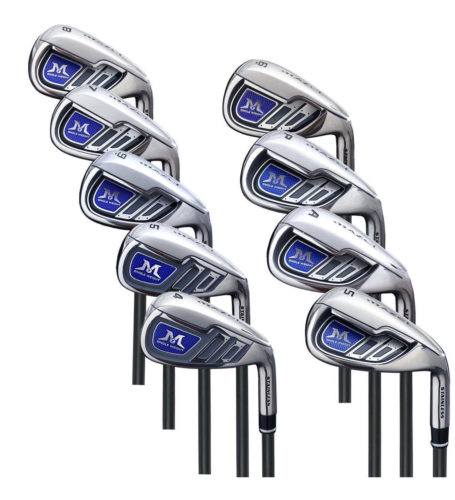 MAZEL Single Length Golf Club Irons Set for Men & Women (4 5 6 7 8 9 P A S) or Individual Iron 7 Left/Right Handed 37.5 Inch Right Flex SR 4-SW (9PCS) - Buy Online on GoSupps.com