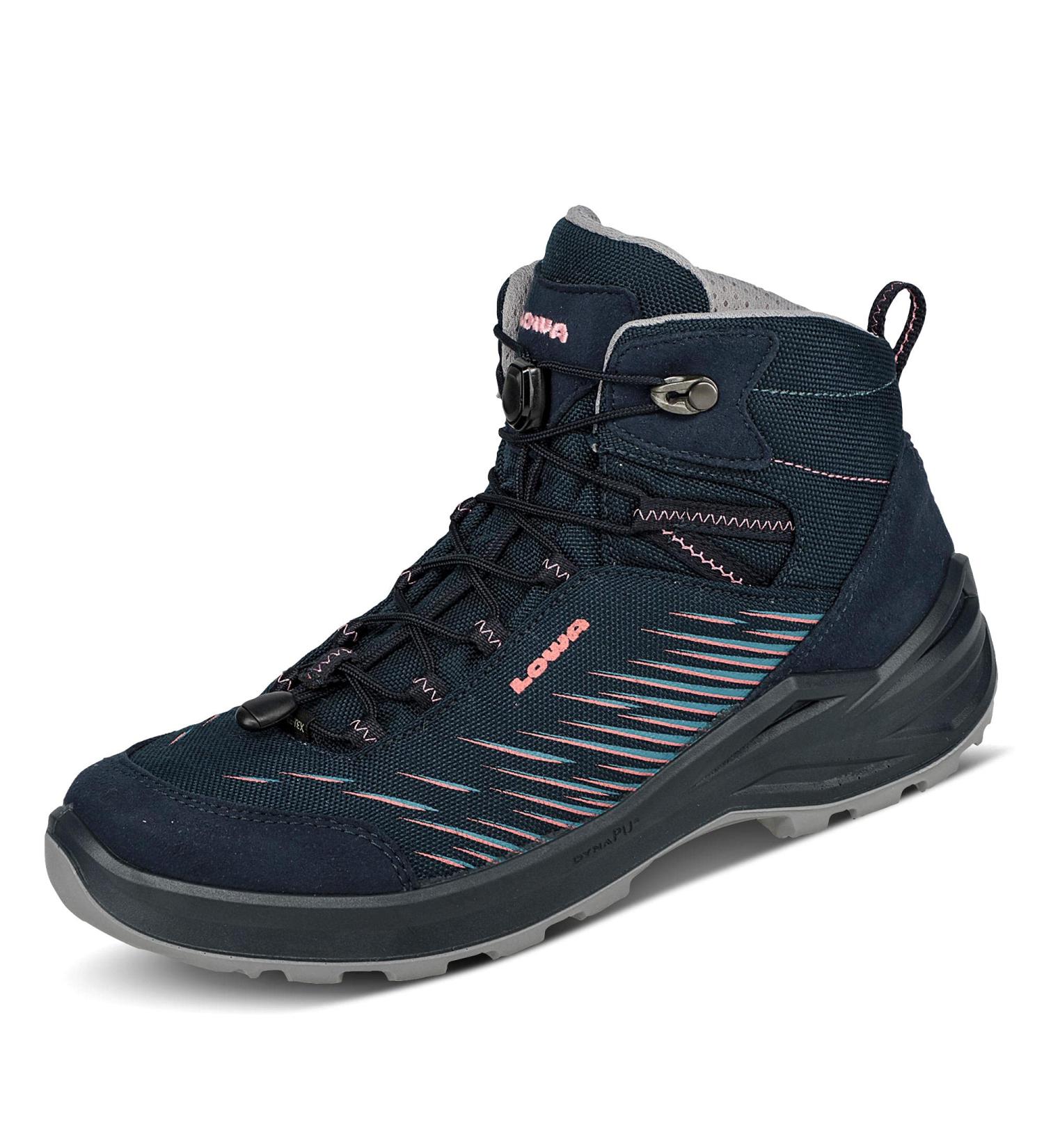 LOWA ZIRROX GTX MID JUNIOR 33 EU Navy Rose Boots | Durable Waterproof Kids Footwear for Outdoor Adventures - Buy Online on GoSupps.com