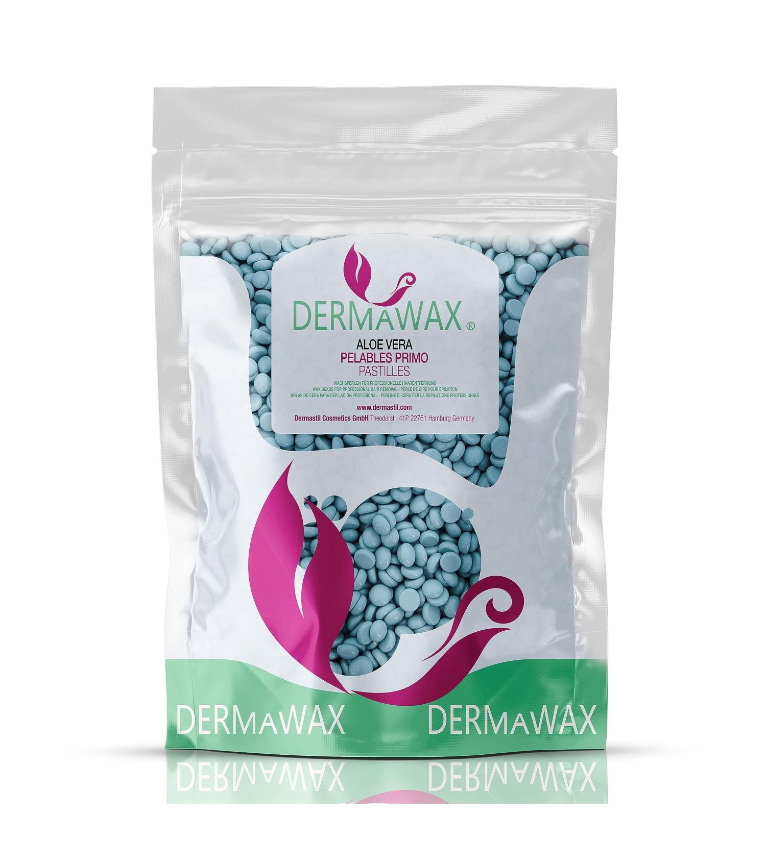 Dermawax Aloe Vera Wax Pearls - Stripless Hair Removal Wax for Brazilian Intimate Legs Face Arms & Back - 400g (1 Pack) - Ideal for Men & Women - Buy Online on GoSupps.com