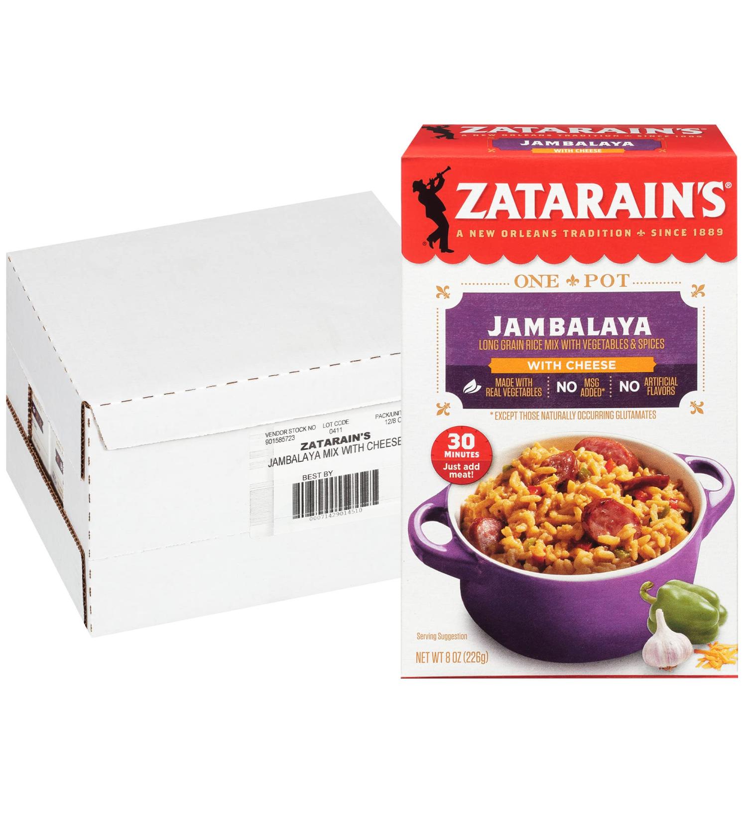 Zatarain's Jambalaya with Cheese 8 oz - Pack of 12 - Buy Online on GoSupps.com