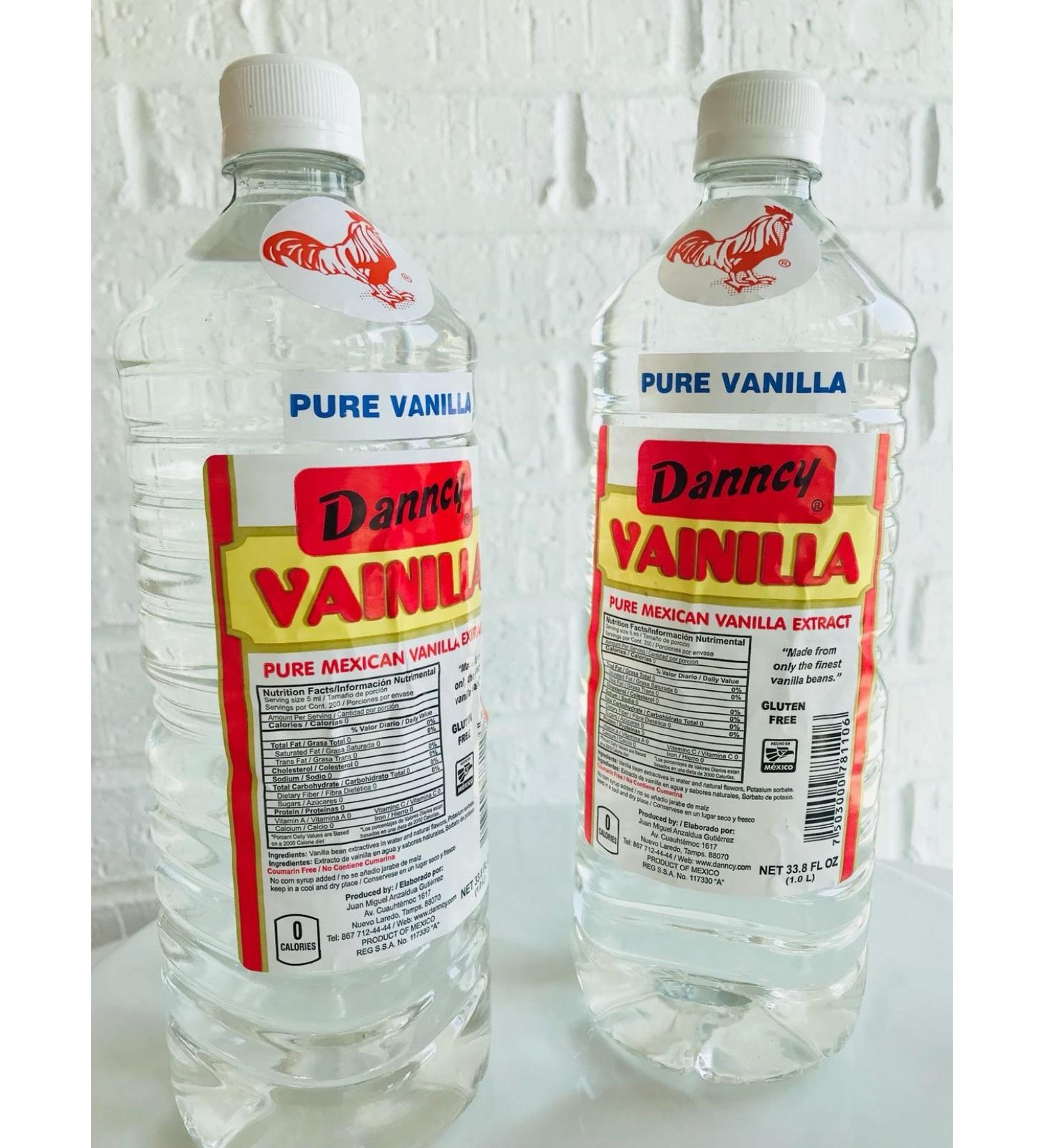 2 x Danncy Clear Pure Mexican Vanilla Extract 33oz - 2 Plastic Bottles Lot (Sealed) from Mexico - Buy Online on GoSupps.com