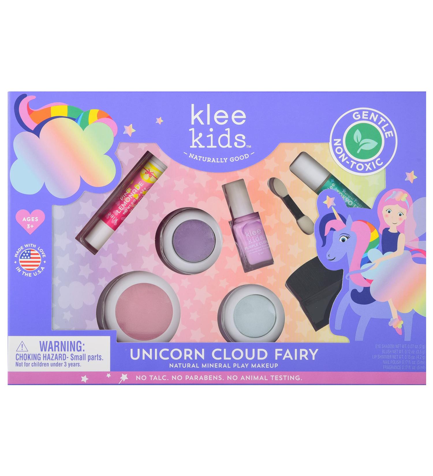 Luna Star Naturals Klee Kids Deluxe Play Makeup Kit - Gentle Non-Toxic Made in USA | Unicorn Cloud Fairy Theme - Buy Online on GoSupps.com