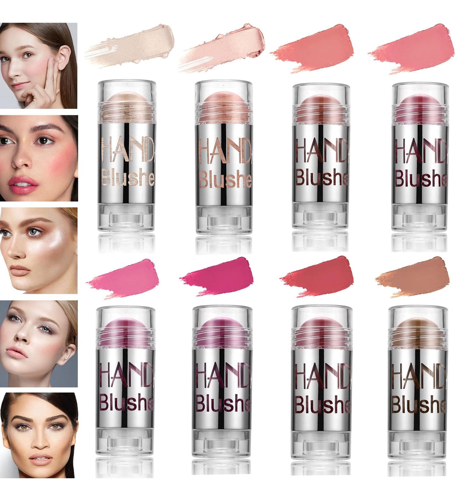 DELISOUL 8 Colors Cream Blush Highlighter Contour Stick Palette - Long Lasting Makeup Set - Buy Online on GoSupps.com