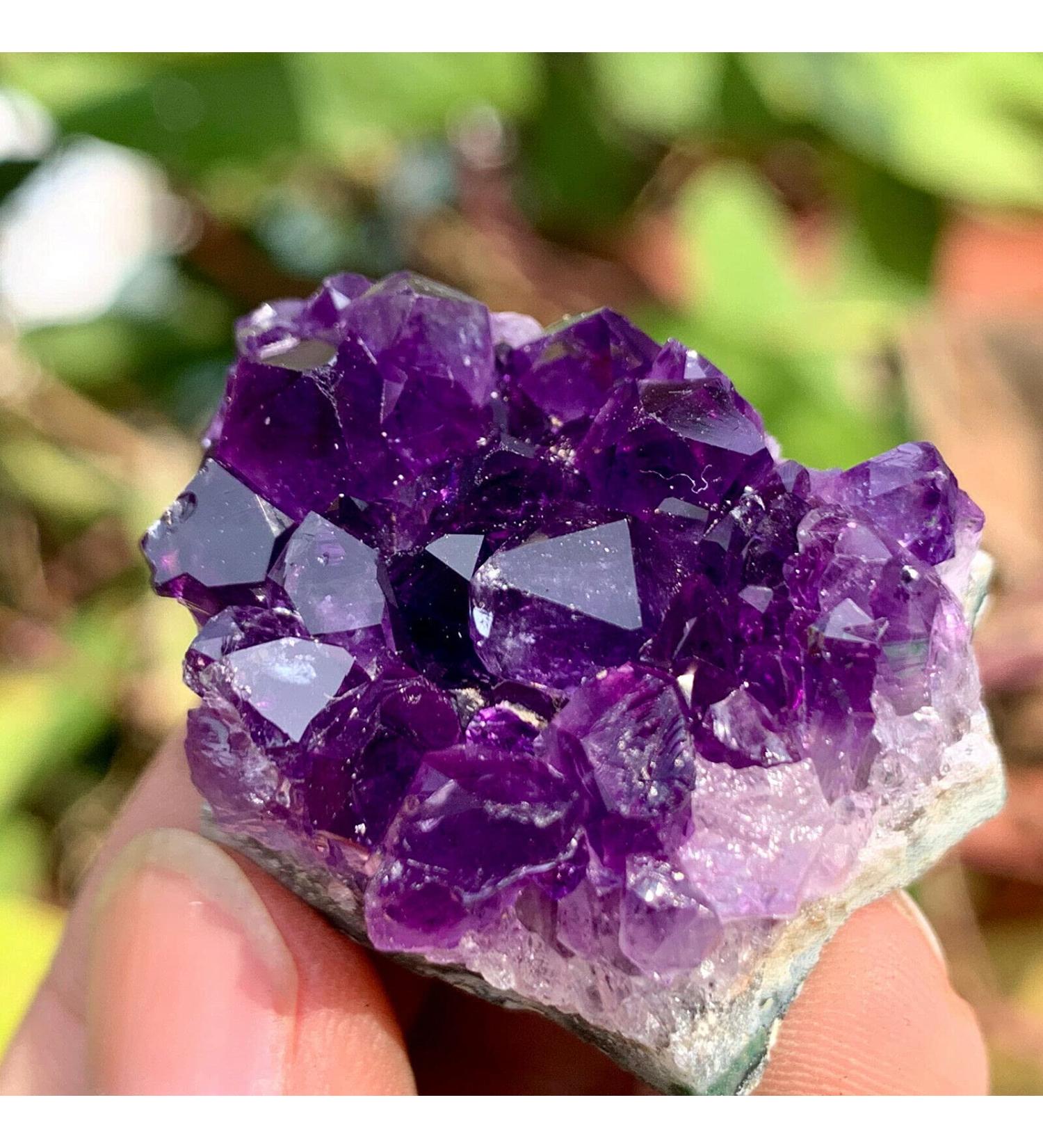 Natural Amethyst geode Quartz Cluster Specimen70-80g Stone HOMEZHOU - Buy Online on GoSupps.com