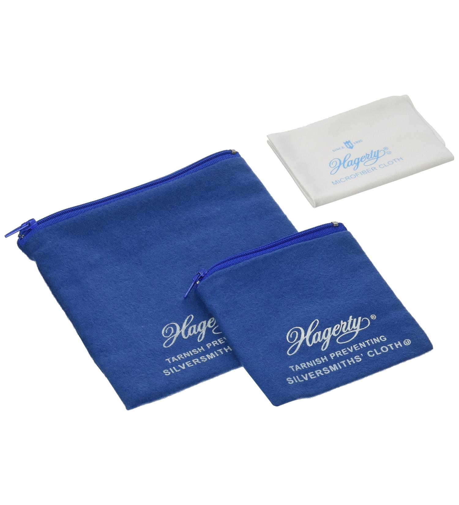 W. J. Hagerty 3-Piece Hagerty Forever New Silver Jewelry Storage Kit blue white