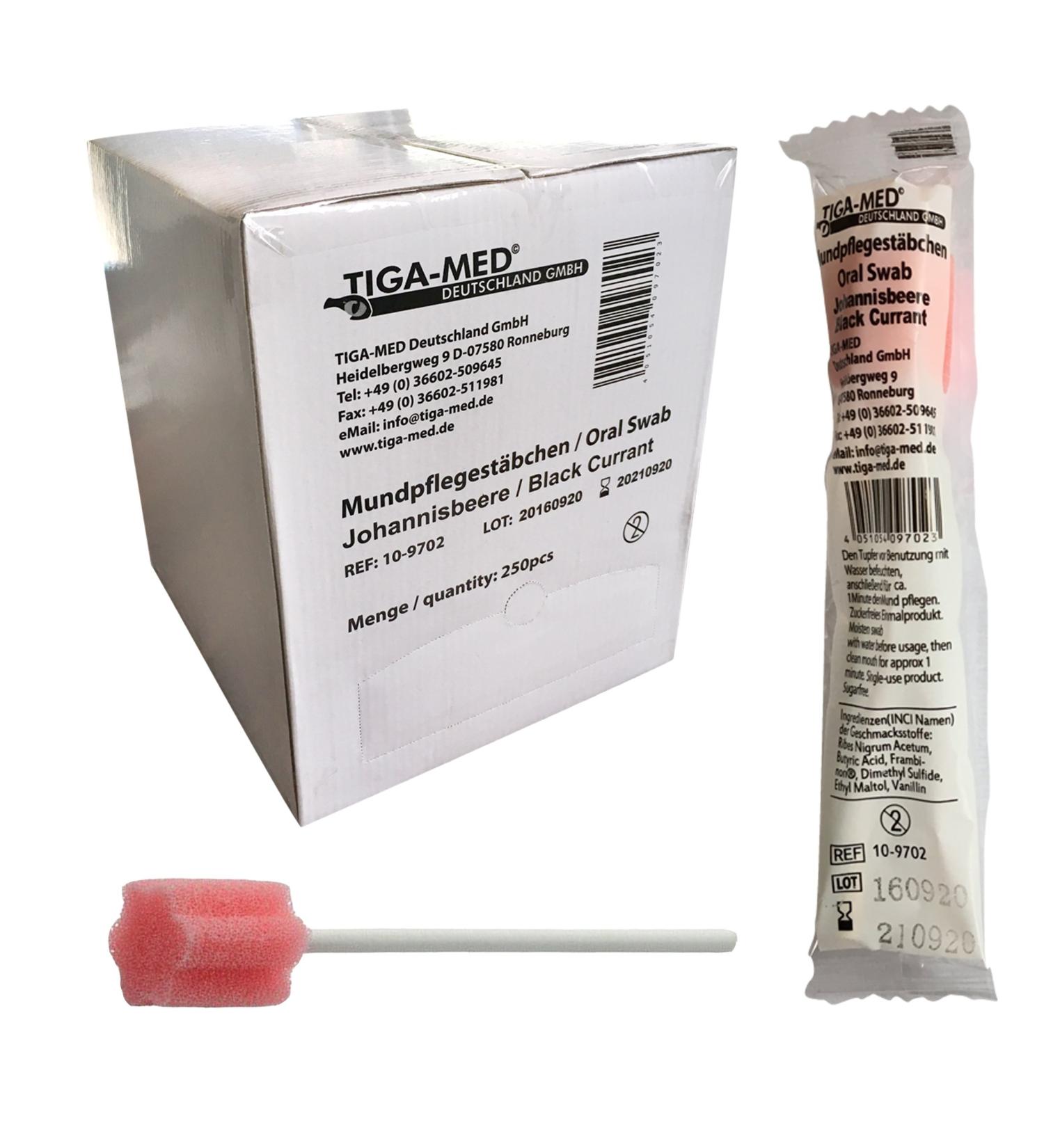 Oral Care Swabs - Tiga-Med Flavored Cotton Buds 250 Hygienically Packed for Optimal Oral Hygiene - Buy Online on GoSupps.com