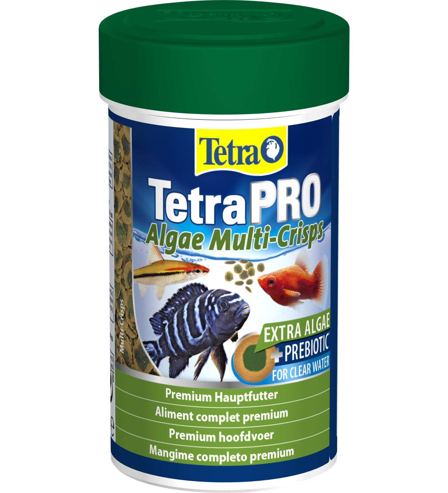 Tetra Pro Algae Multi-Crisps | Premium Fish Feed with Algae Concentrate | 100 ml Can - Enhance Fish Health & Resistance - Buy Online on GoSupps.com