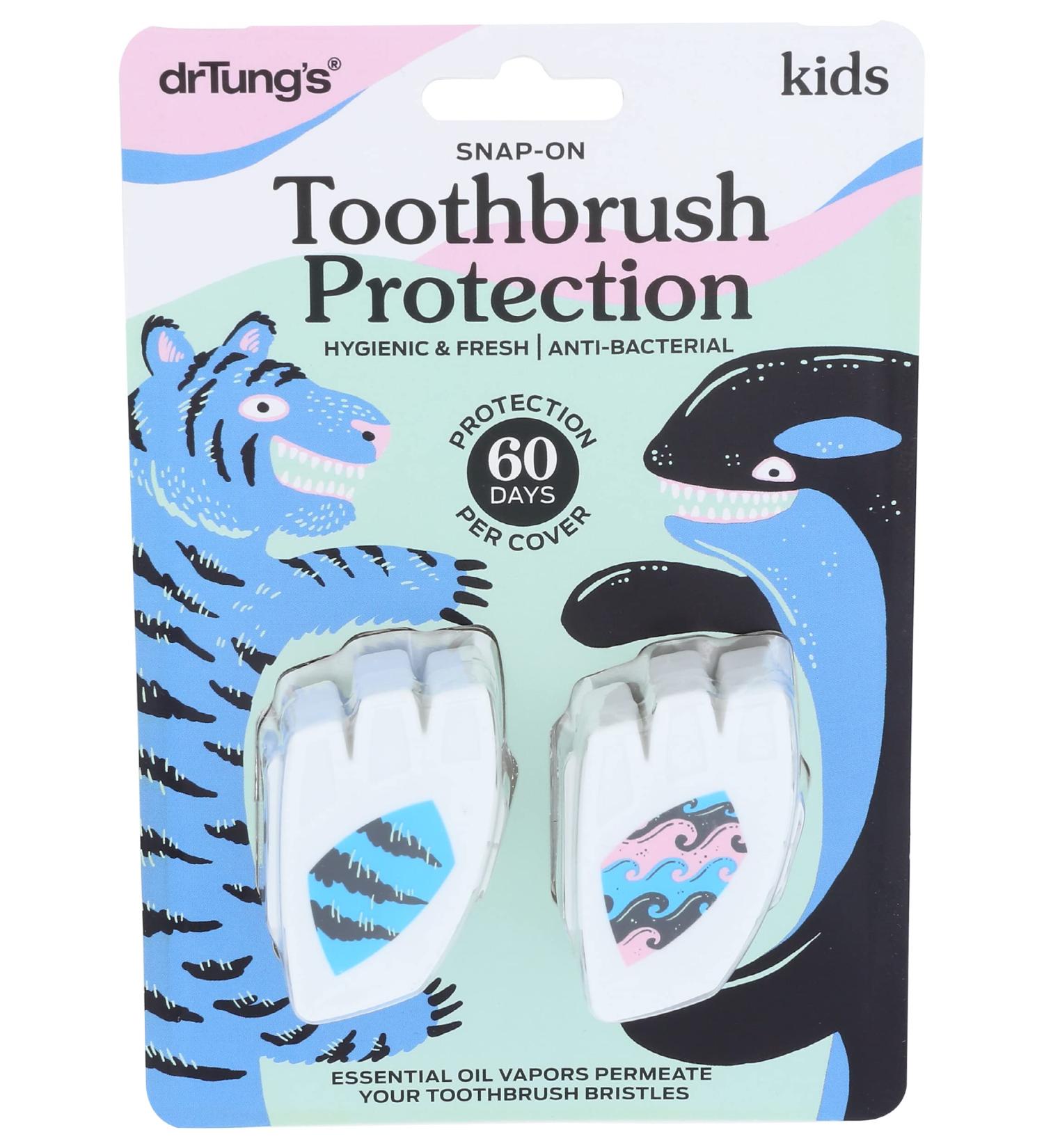 DrTung's Kid Oral Toothbrush Protectors - 2 Count | Dental Hygiene for Children - Buy Online on GoSupps.com