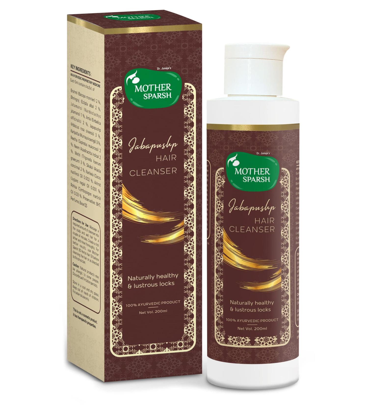 Jabapushp Natural Hair Cleanser Shampoo | Ayurvedic Solution for Hair Fall Control & Strong Roots | 200 ml - Buy Online on GoSupps.com