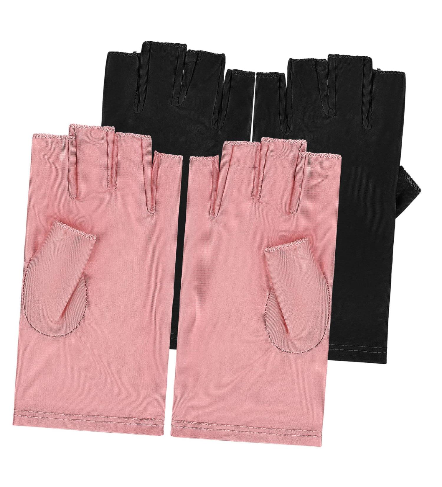 CANIGHT 2 Pairs UV Gloves Nail Art Accessory UV Nail Gloves Manicure Gloves Gel Nail Gloves Nail Art Supplies Nail UV Rays Gloves Fingerless Gloves Gloves for Gel Nails - Buy Online on GoSupps.com