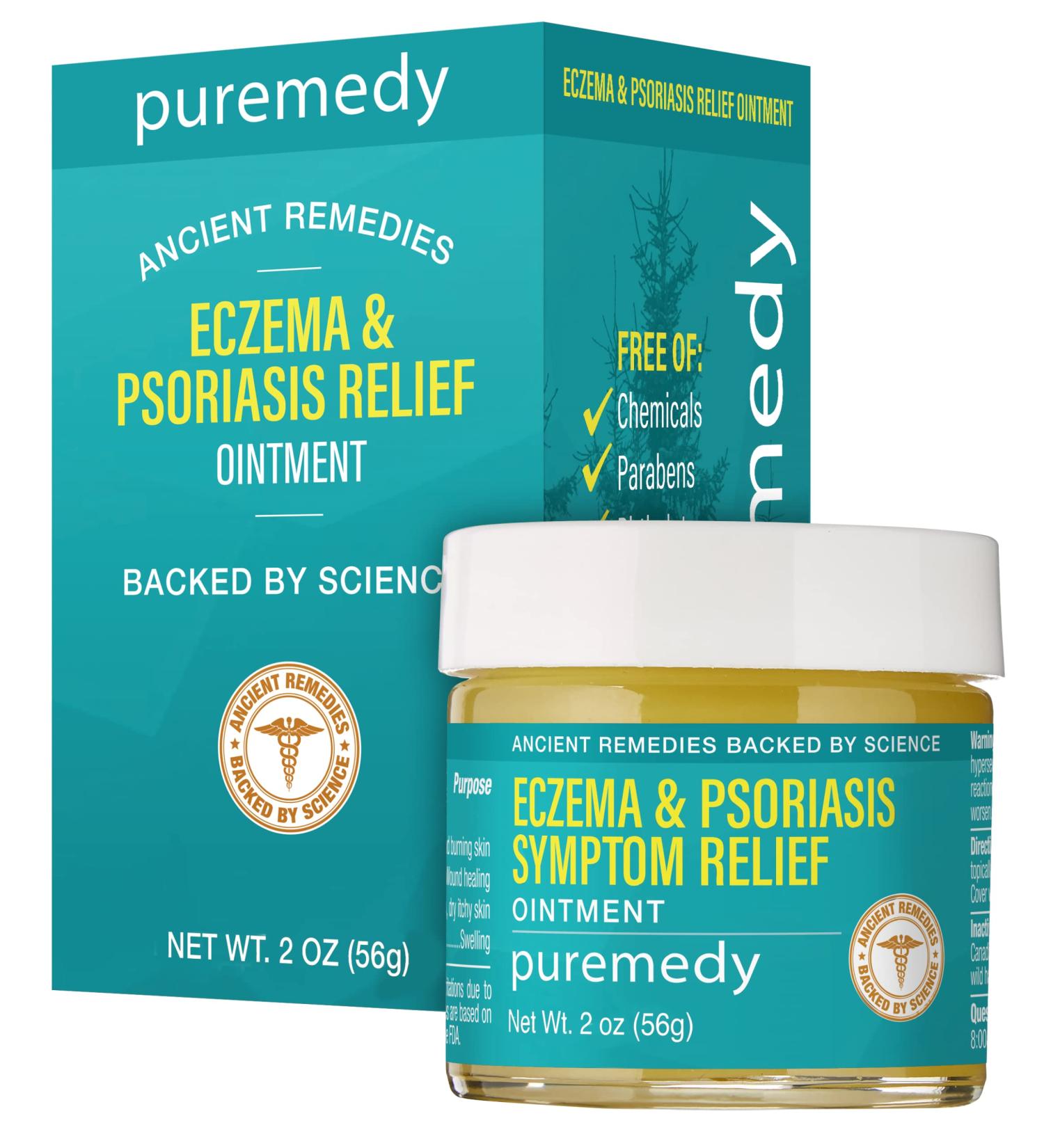 Puremedy Eczema & Psoriasis Relief Ointment - All Natural Salve for Dry Itchy Skin - 2 oz Jar - Buy Online on GoSupps.com