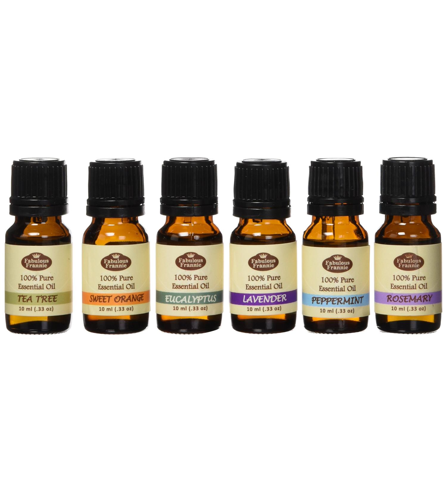 Basic Set 6-10ml 100% Pure Essential Oil (Eucalyptus Lavender Peppermint Rosemary Sweet Orange and Tea Tree) - Buy Online on GoSupps.com