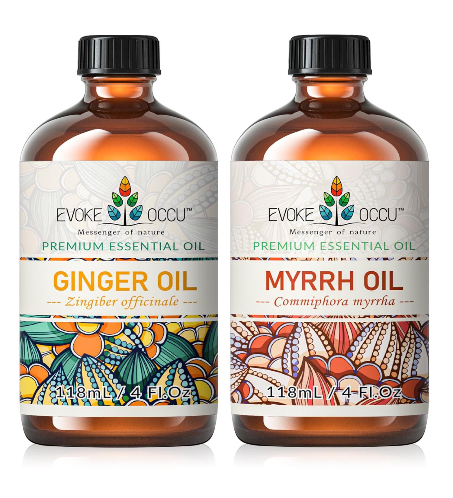 EVOKE OCCU Ginger Essential Oil and Myrrh Essential Oil - 4 Fl Oz - Buy Online on GoSupps.com