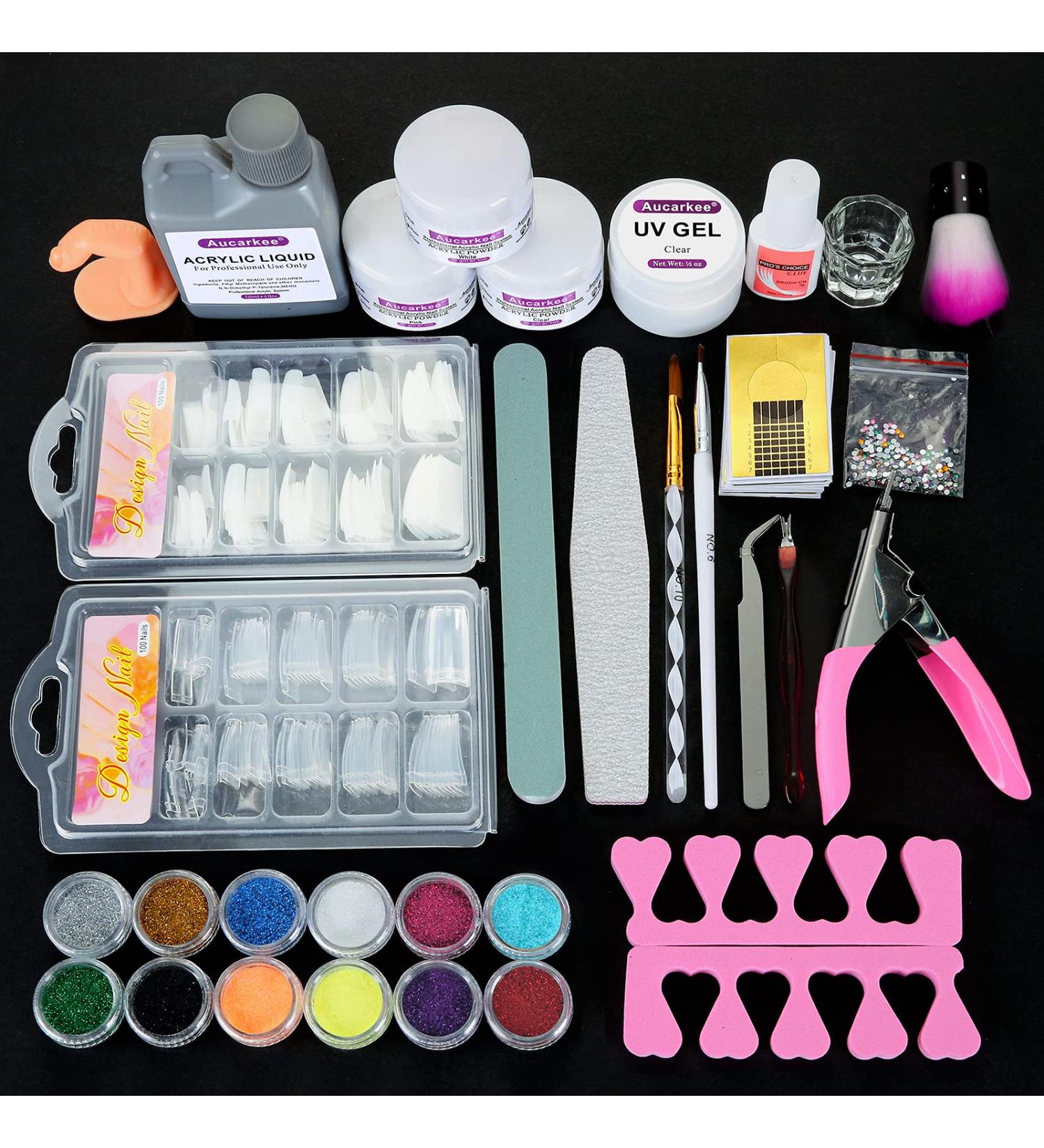 Professional Acrylic Nail Kit with French Tips and Decoration Tools for Beginners & Technicians - Buy Online on GoSupps.com