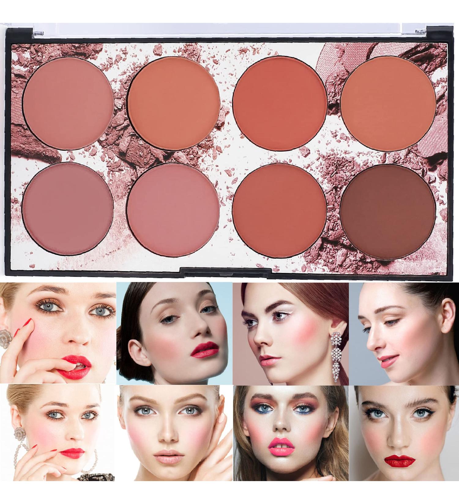 Wismee 8 Colors Matte Blush Palette - Professional Mineral Cheek Makeup Compact - Buy Online on GoSupps.com
