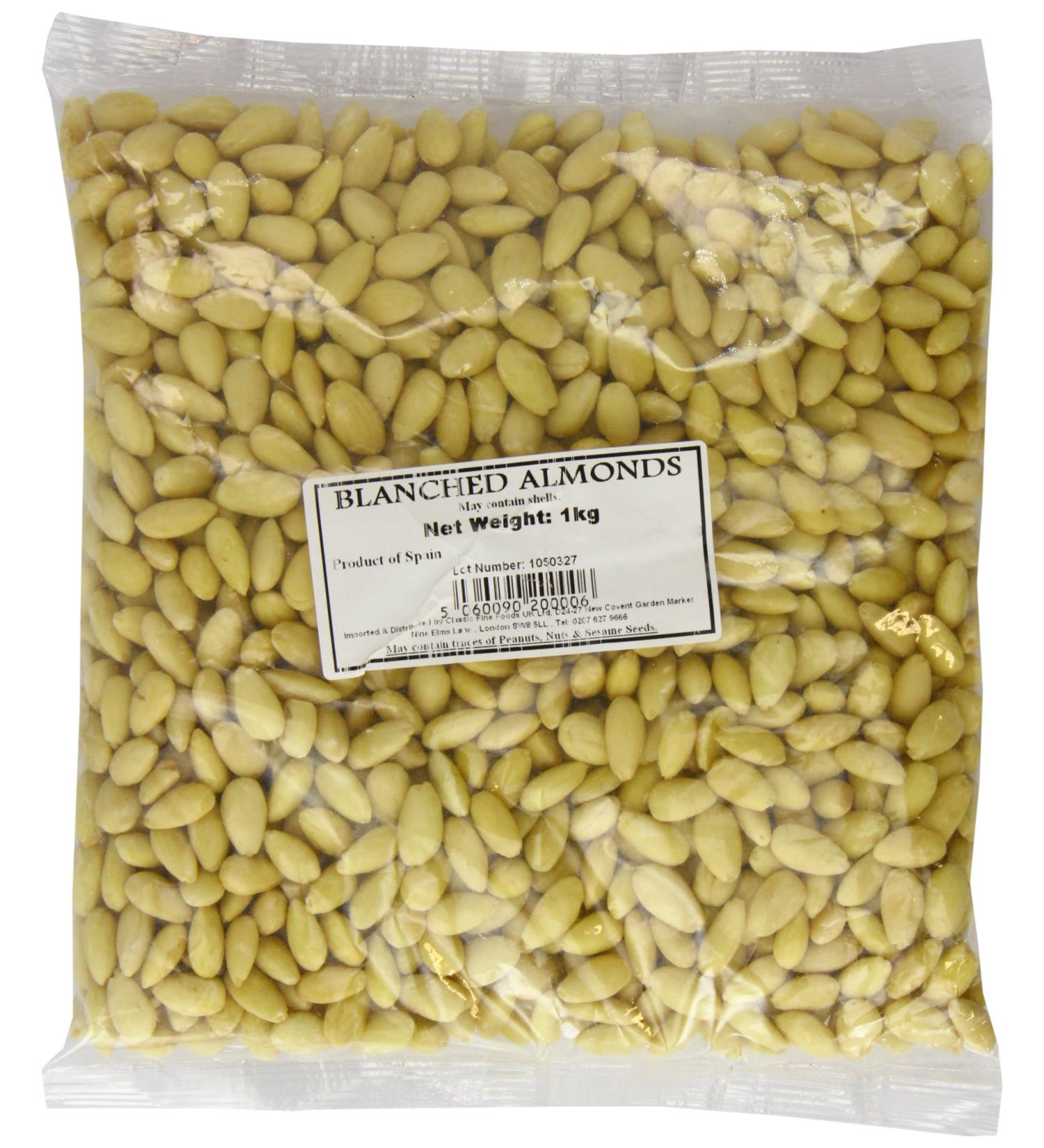 Debono Whole Blanched Almonds from Spain 1 Kg Bag