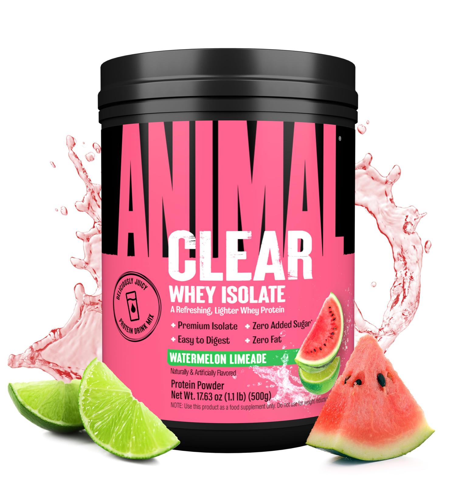 Clear Whey Isolate Protein Powder - Easy to Digest and Mix 5g BCAA Deliciously Juicy Refreshing Anytime Drink for Men and Women Watermelon Limeade 500g (20 Servings) Watermelon Limeade 1.1 Pound (Pack of 1) - Buy Online on GoSupps.com