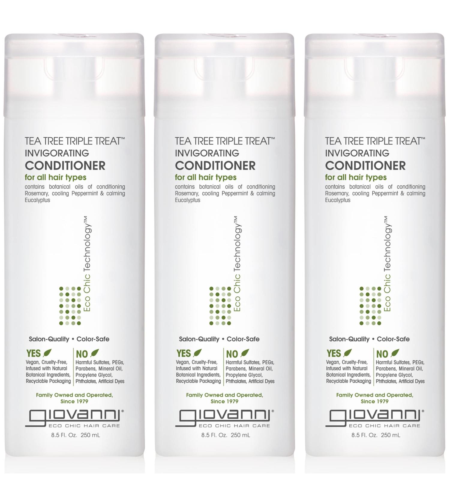 Giovanni Tea Tree Triple Treat Conditioner 8.5 fl oz - Invigorating Hair Care - Buy Online on GoSupps.com