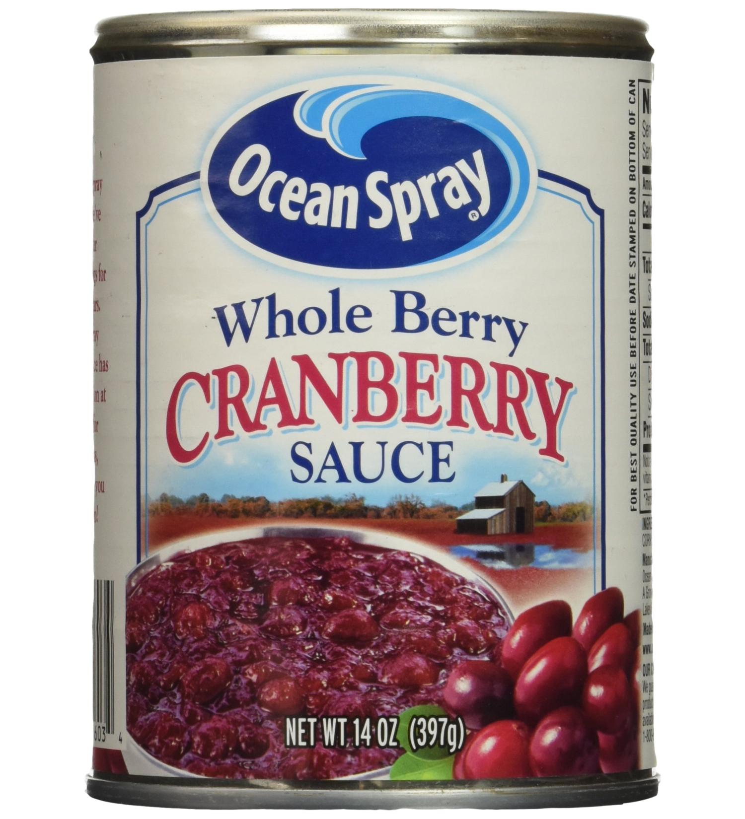 Ocean Spray Whole Berry Cranberry Sauce 14 Oz (Pack of 6) - Bulk Buy for Delicious Meals - Buy Online on GoSupps.com