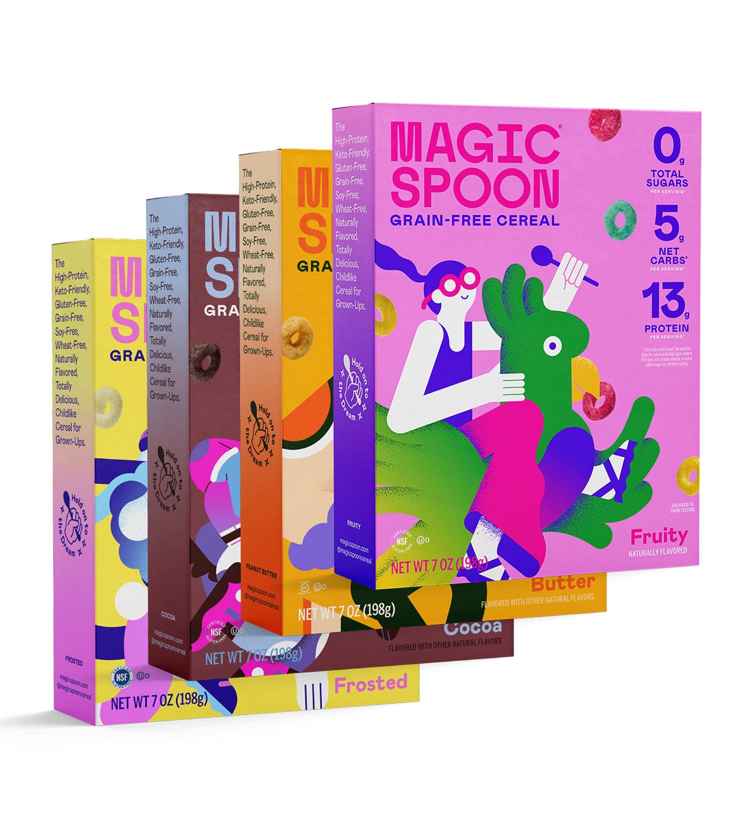 Magic Spoon Variety 4-Pack - Keto, Gluten Free, Sugar Free Cereal | High Protein, Non-GMO, Zero Sugar, Low Carb Breakfast Snacks - Buy Online on GoSupps.com