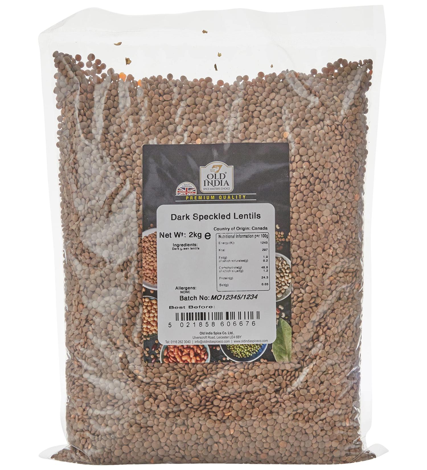 Old India Dark Speckled Lentils 2kg - Buy Online on GoSupps.com