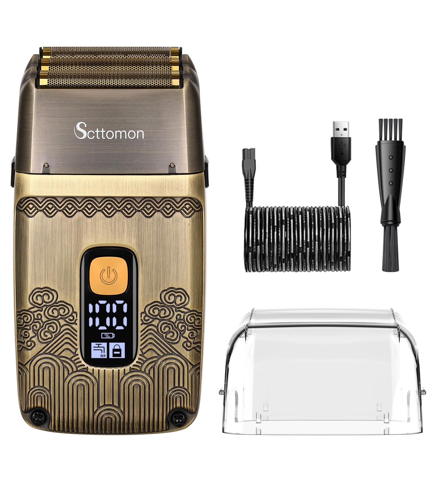 Buy Electric Razor Shavers for Men - Waterproof Rechargeable Triple Blades | Professional Cordless Travel Shaver - Buy Online on GoSupps.com