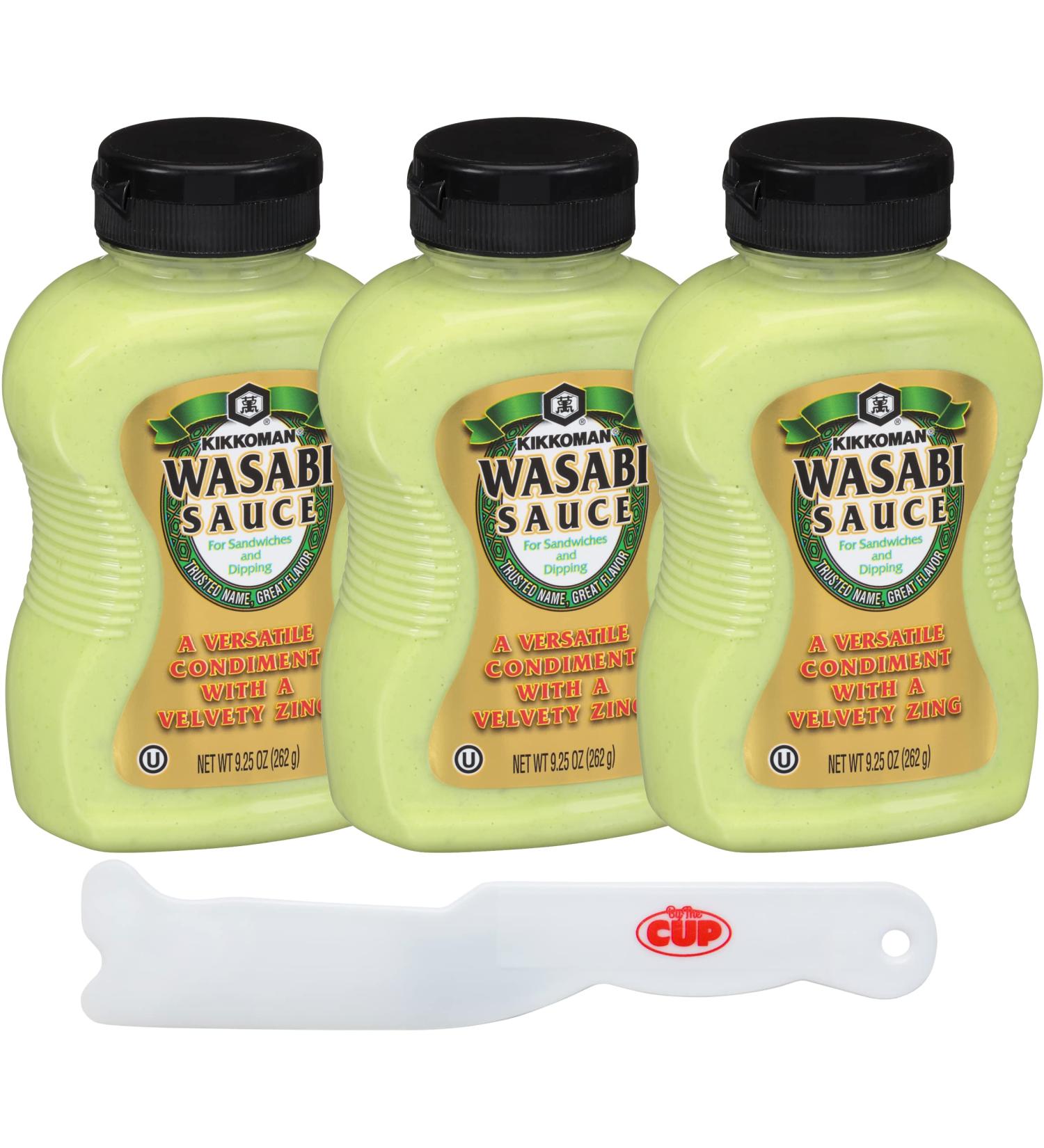 Kikkoman Wasabi Sauce 9.25 Ounce (Pack of 3) Bundle with By The Cup Spreader - Buy Online on GoSupps.com