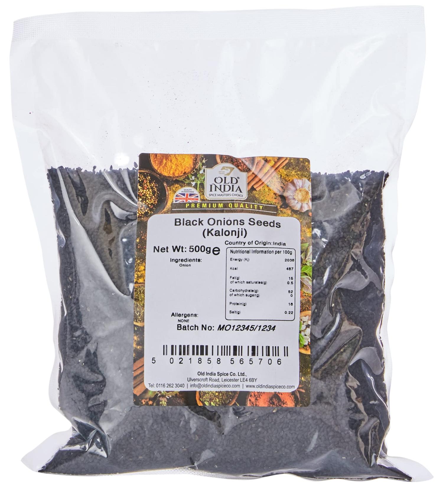 Old India Black Onions Seeds (Kalonji) 500g - Authentic and Aromatic | Pack of 1 - Buy Online on GoSupps.com