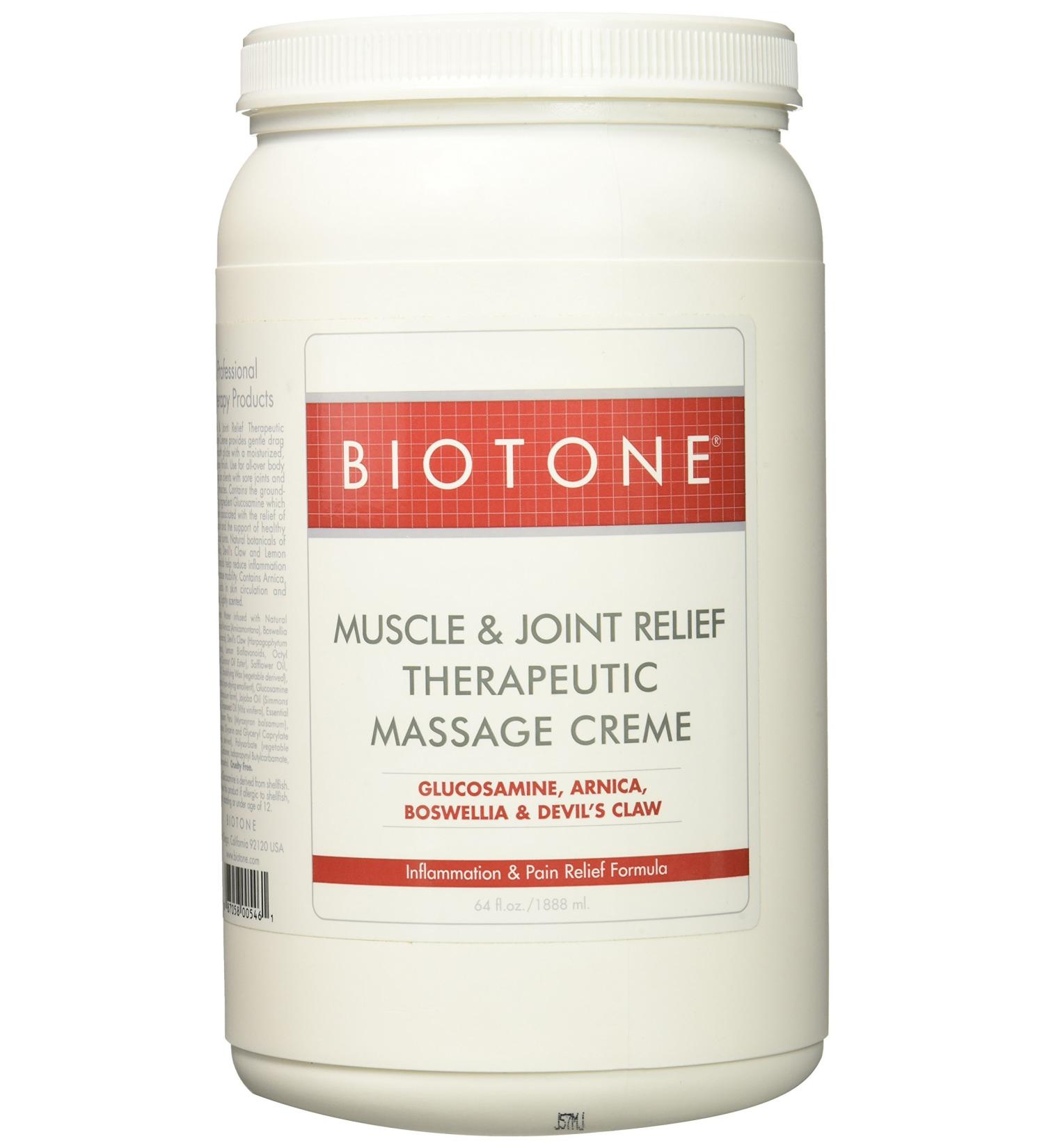 Biotone Muscle & Joint Relief Massage Creme 64oz - Buy Online on GoSupps.com