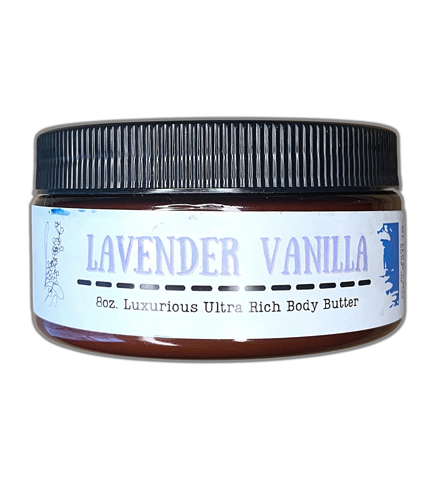 Bluebyrd Soap Co. Lavender Vanilla Body Butter Cream | Whipped Lotion for Sensitive Dry Skin | Moisturizing Coconut Oil & Aloe | Ideal for Hands Body & Feet - Buy Online on GoSupps.com