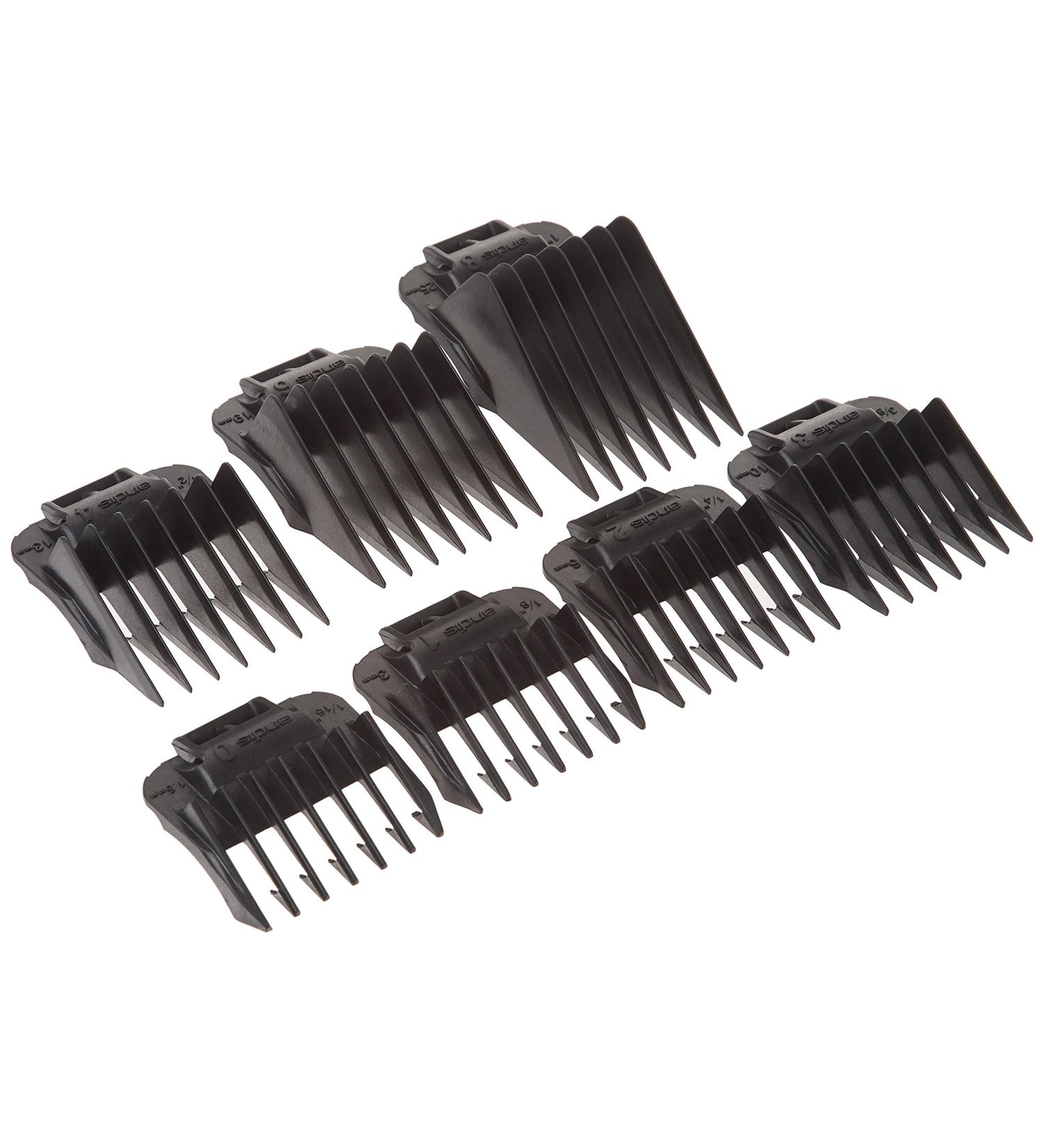 Andis 01380 7pc Snap-On Comb Set for MBA, ML, and SM Model Trimmers - Black - Buy Online on GoSupps.com