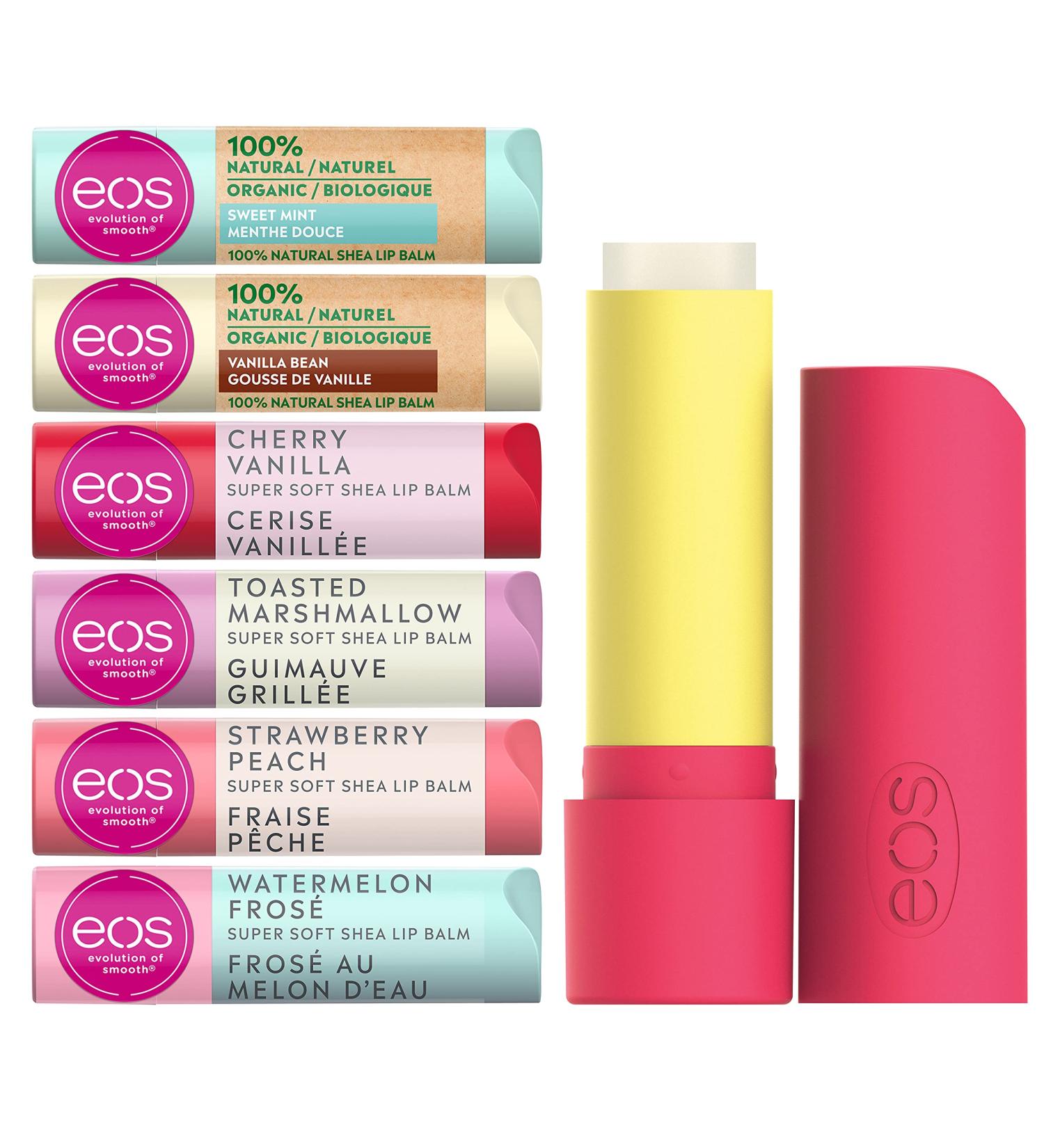 eos Shea Lip Balm - Moisturizing Care for Dry Lips - 7-Count Stick with Sustainably Sourced Ingredients - Buy Online on GoSupps.com
