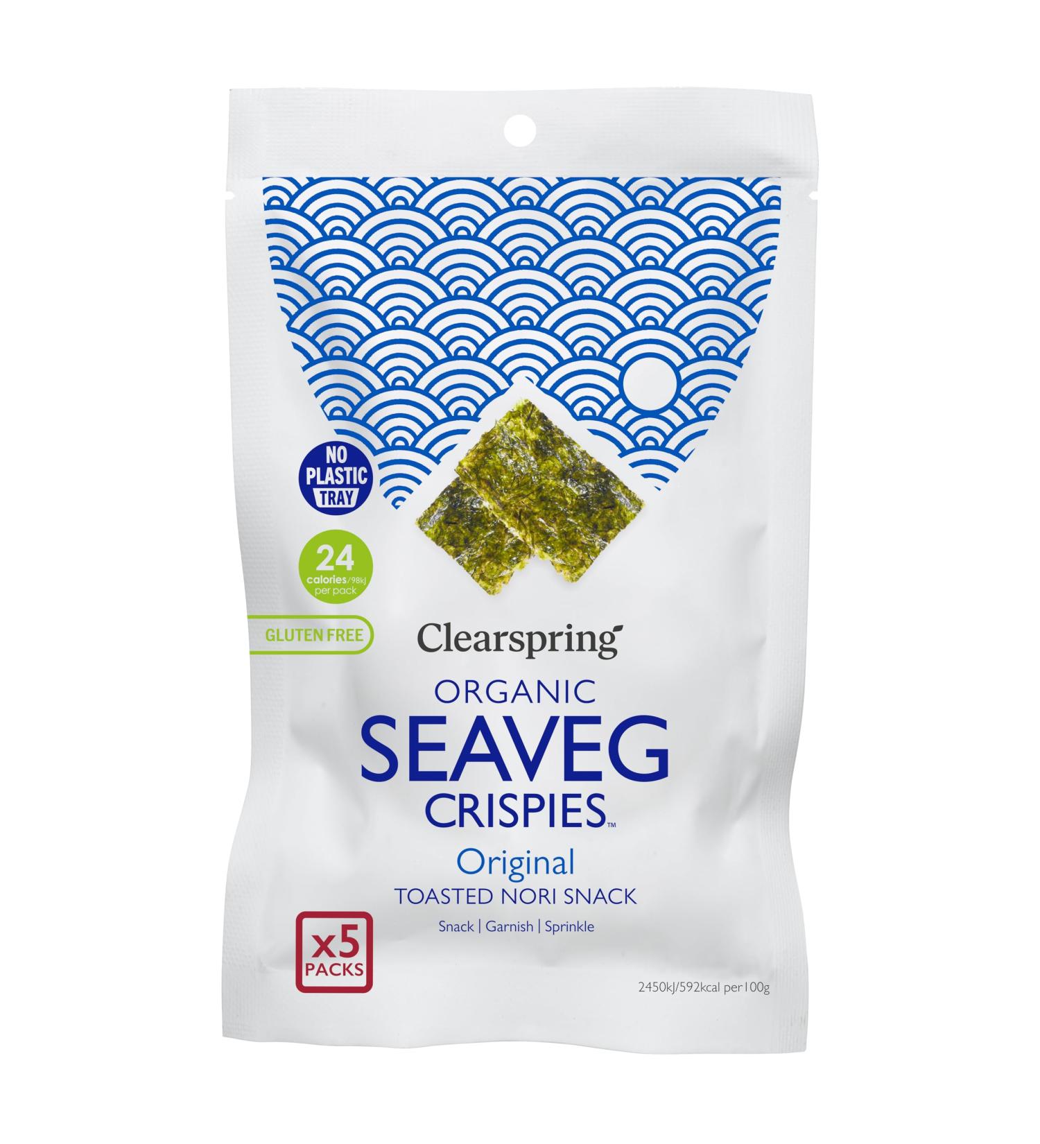 Clearspring Organic Seaveg Crispies Multipack 20g Original 1 g (Pack of 1) - Buy Online on GoSupps.com