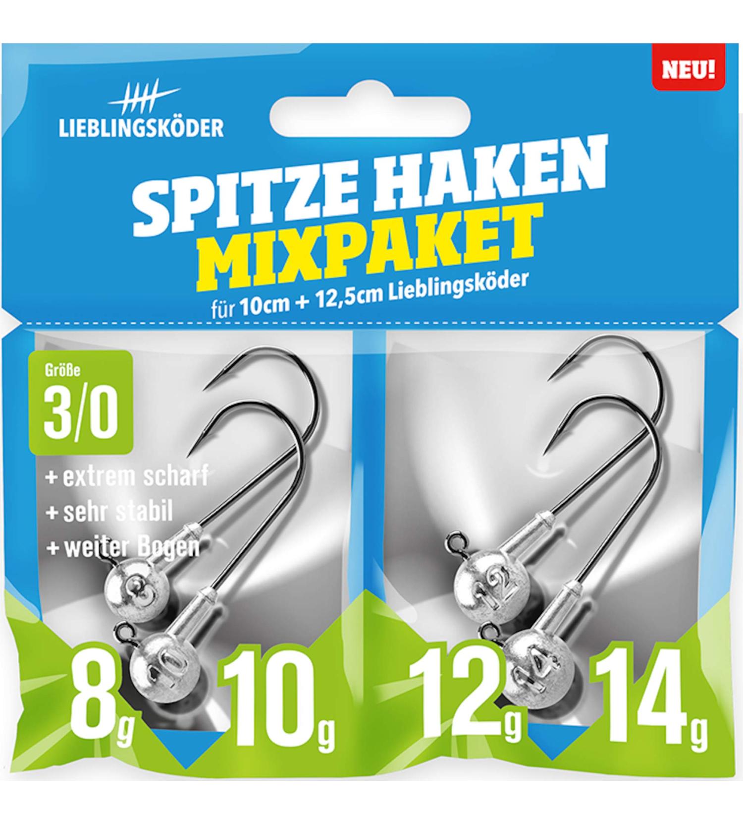 Favorite bait tip hook 3/0 mix package - 4 jig heads for rubber fish jig hooks for rubber baits lead heads for rubber shad jig head